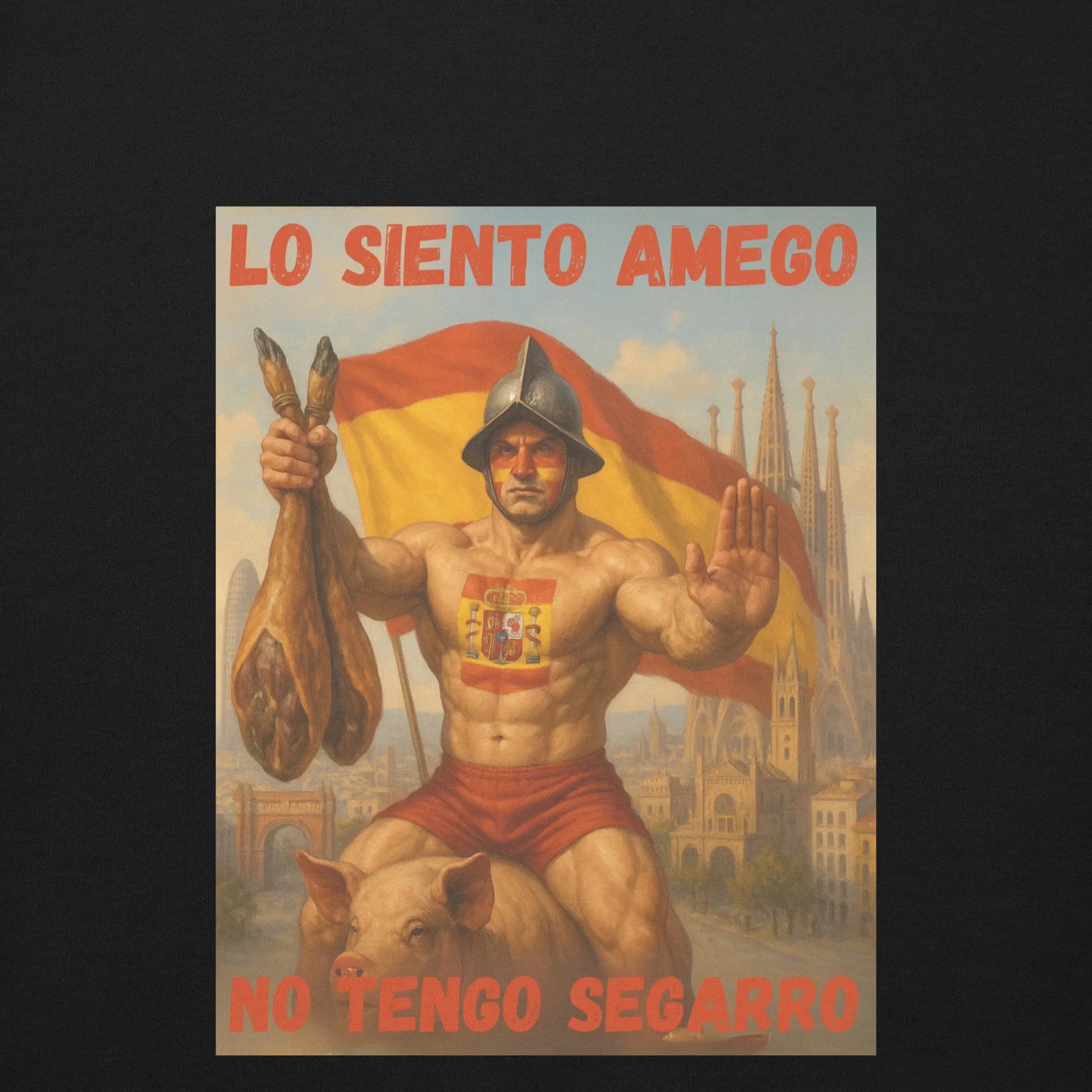 Comprar Sudadera gruesa unisex La Flamenca de Borgoña, Bandera de España, Cruz de Borgoña, Patricia Muñoz, VOX