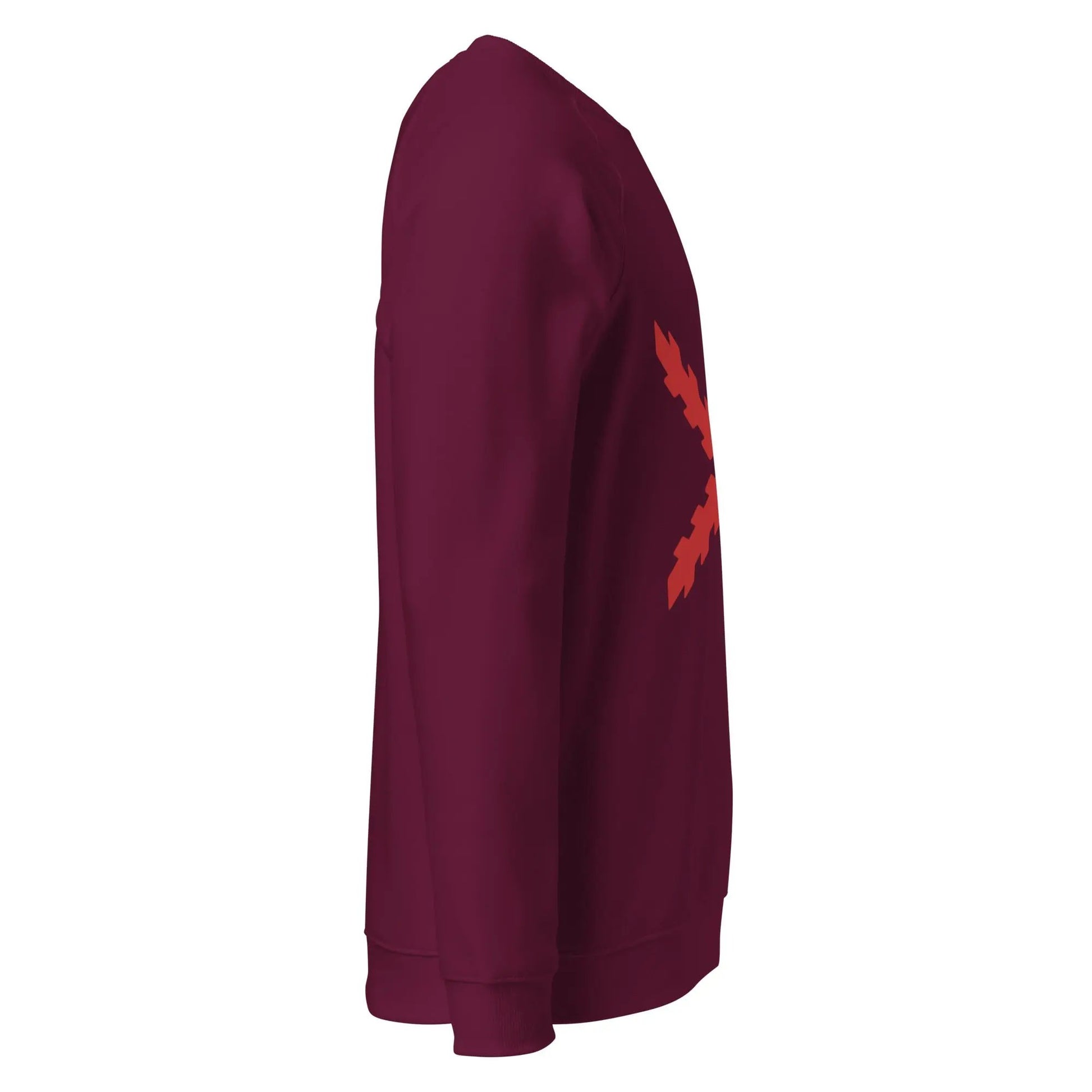 Comprar Sudadera orgánica raglán unisex Cruz de Borgoña La Flamenca de Borgoña Bandera España