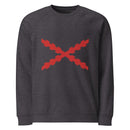 Comprar Sudadera orgánica raglán unisex Cruz de Borgoña La Flamenca de Borgoña Bandera España