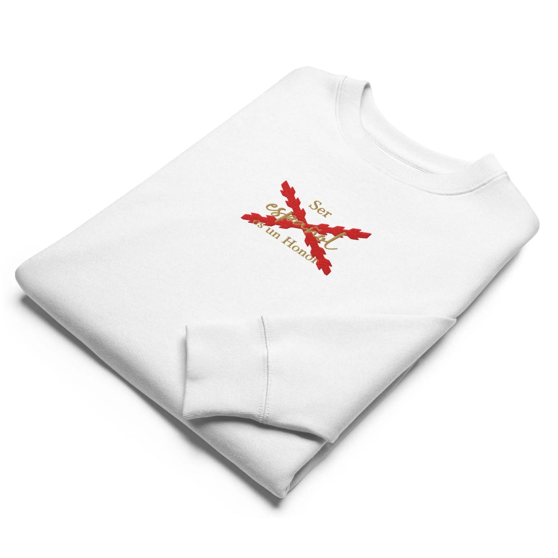 Comprar Sudadera orgánica unisex "Ser español es un Honor" La Flamenca de Borgoña Bandera España