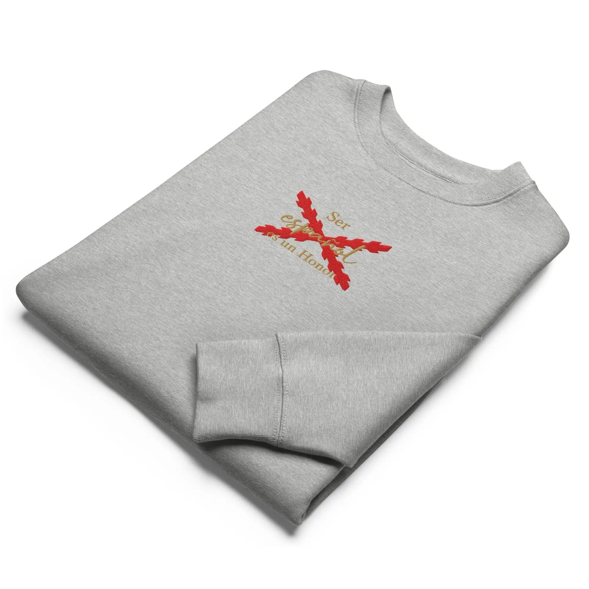 Comprar Sudadera orgánica unisex "Ser español es un Honor" La Flamenca de Borgoña Bandera España