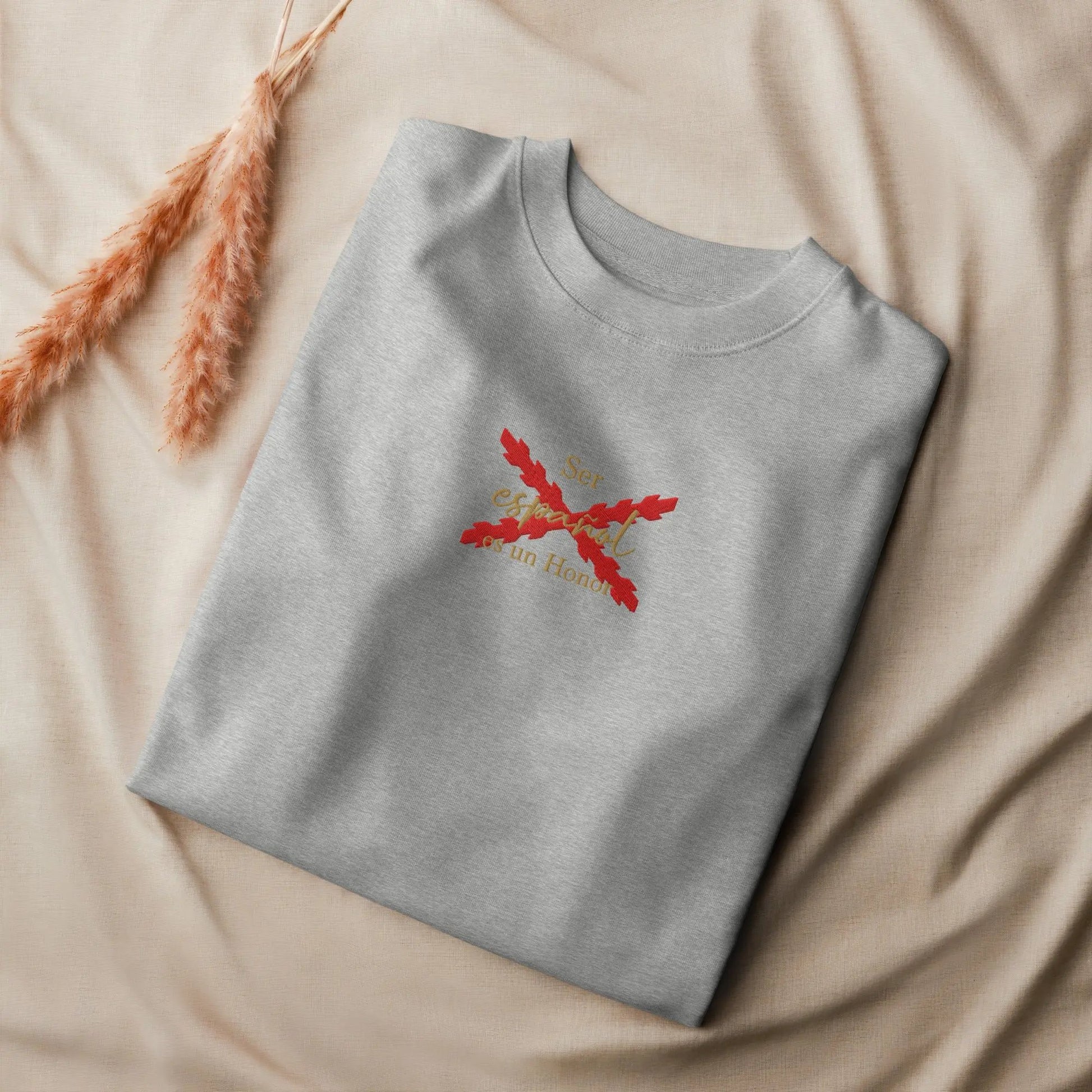 Comprar Sudadera orgánica unisex "Ser español es un Honor" La Flamenca de Borgoña Bandera España