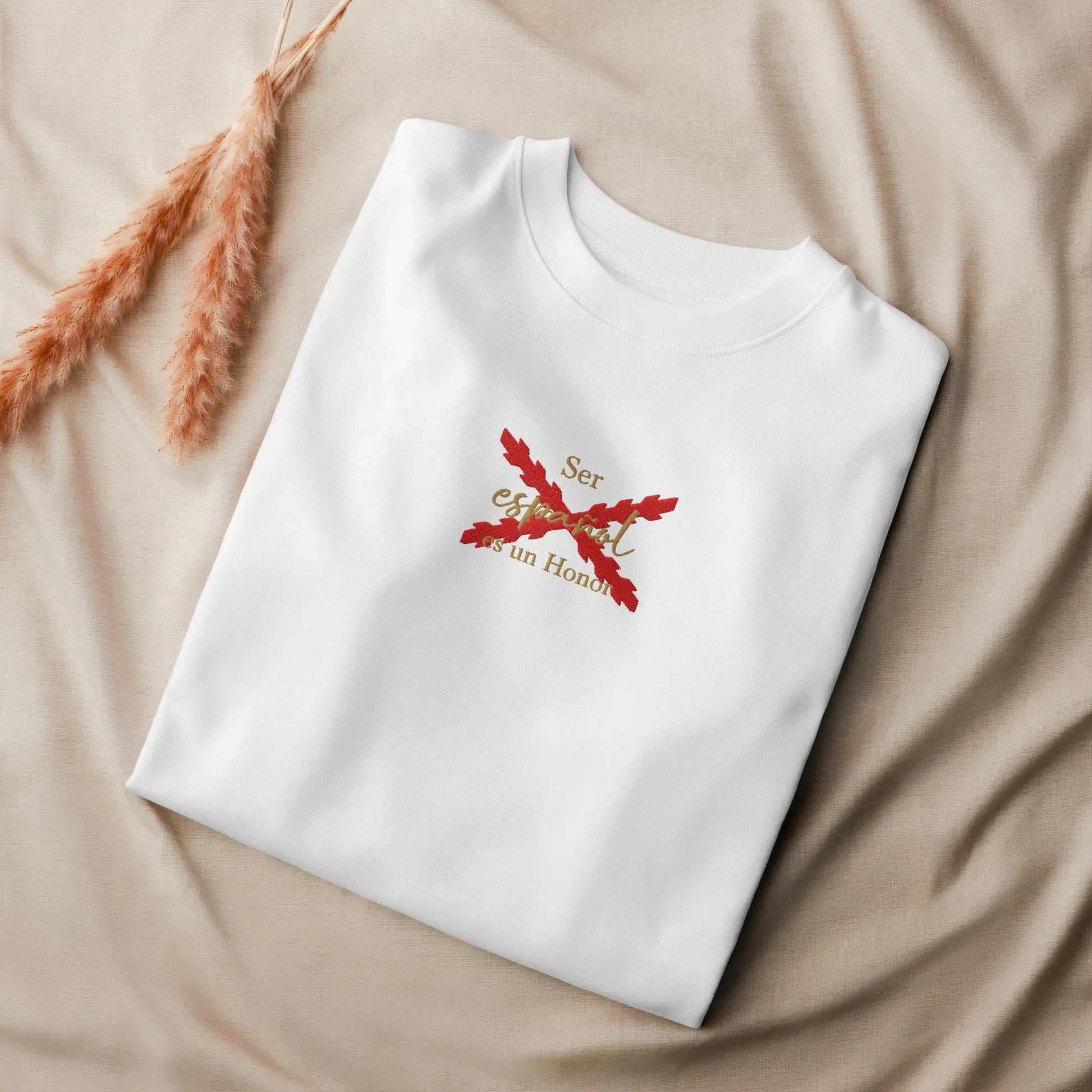 Comprar Sudadera orgánica unisex "Ser español es un Honor" La Flamenca de Borgoña Bandera España