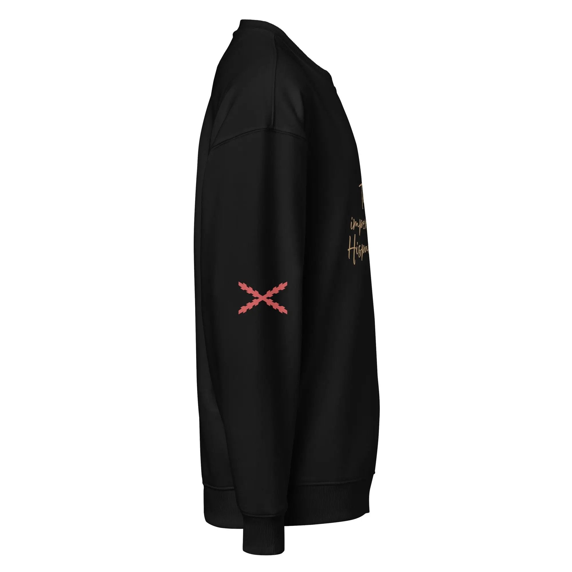 Comprar Sudadera oversize orgánica unisex "Tu regere imperio fluctus Hispane Memento" La Flamenca de Borgoña Bandera España