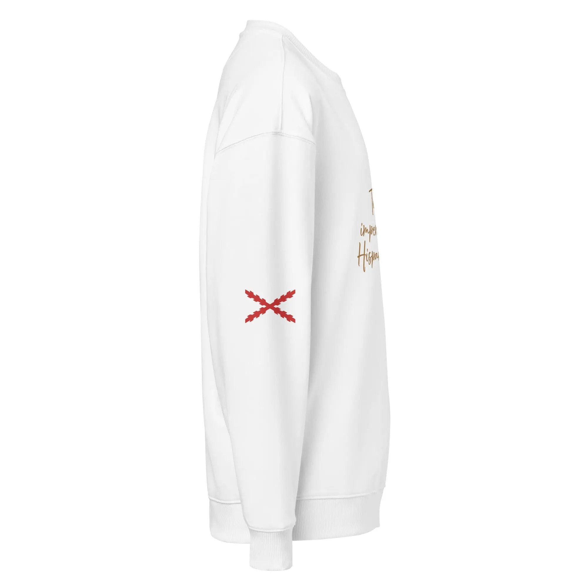 Comprar Sudadera oversize orgánica unisex "Tu regere imperio fluctus Hispane Memento" La Flamenca de Borgoña Bandera España