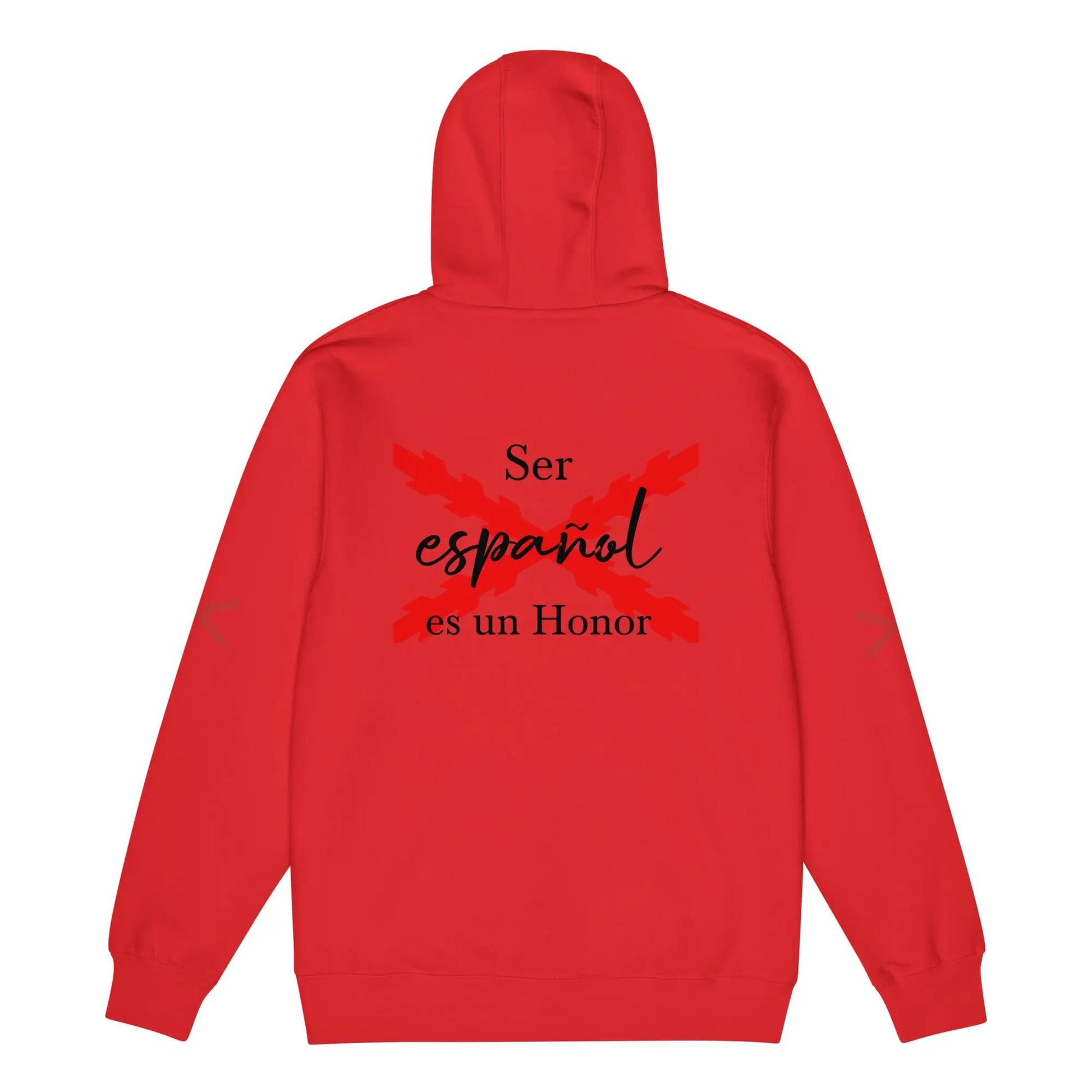 Comprar Sudadera premium con cremallera completa "Ser español es un Honor" La Flamenca de Borgoña Bandera España