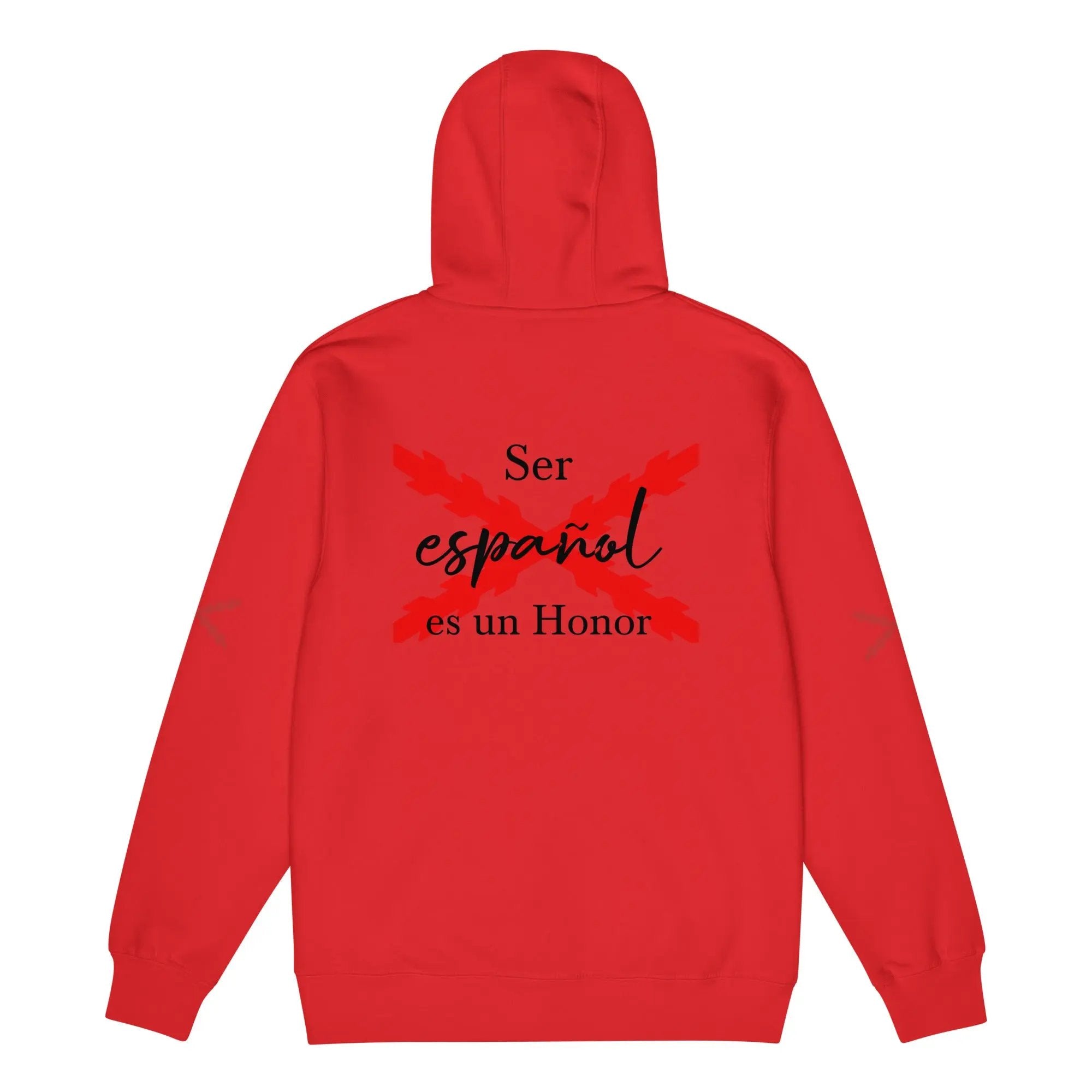 Comprar Sudadera premium con cremallera completa "Ser español es un Honor" La Flamenca de Borgoña Bandera España
