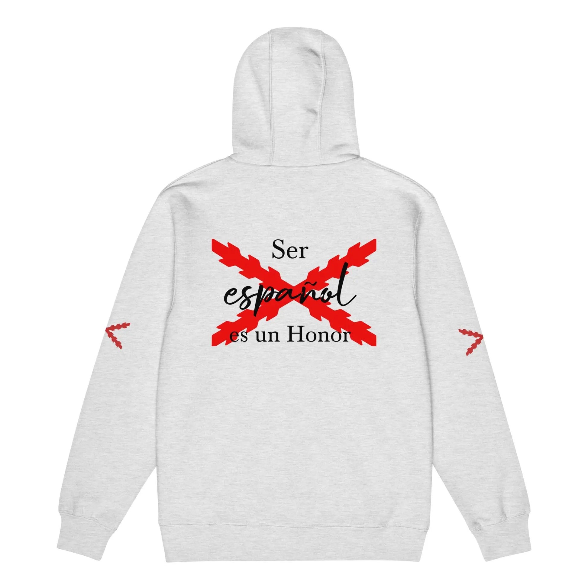 Comprar Sudadera premium con cremallera completa "Ser español es un Honor" La Flamenca de Borgoña Bandera España