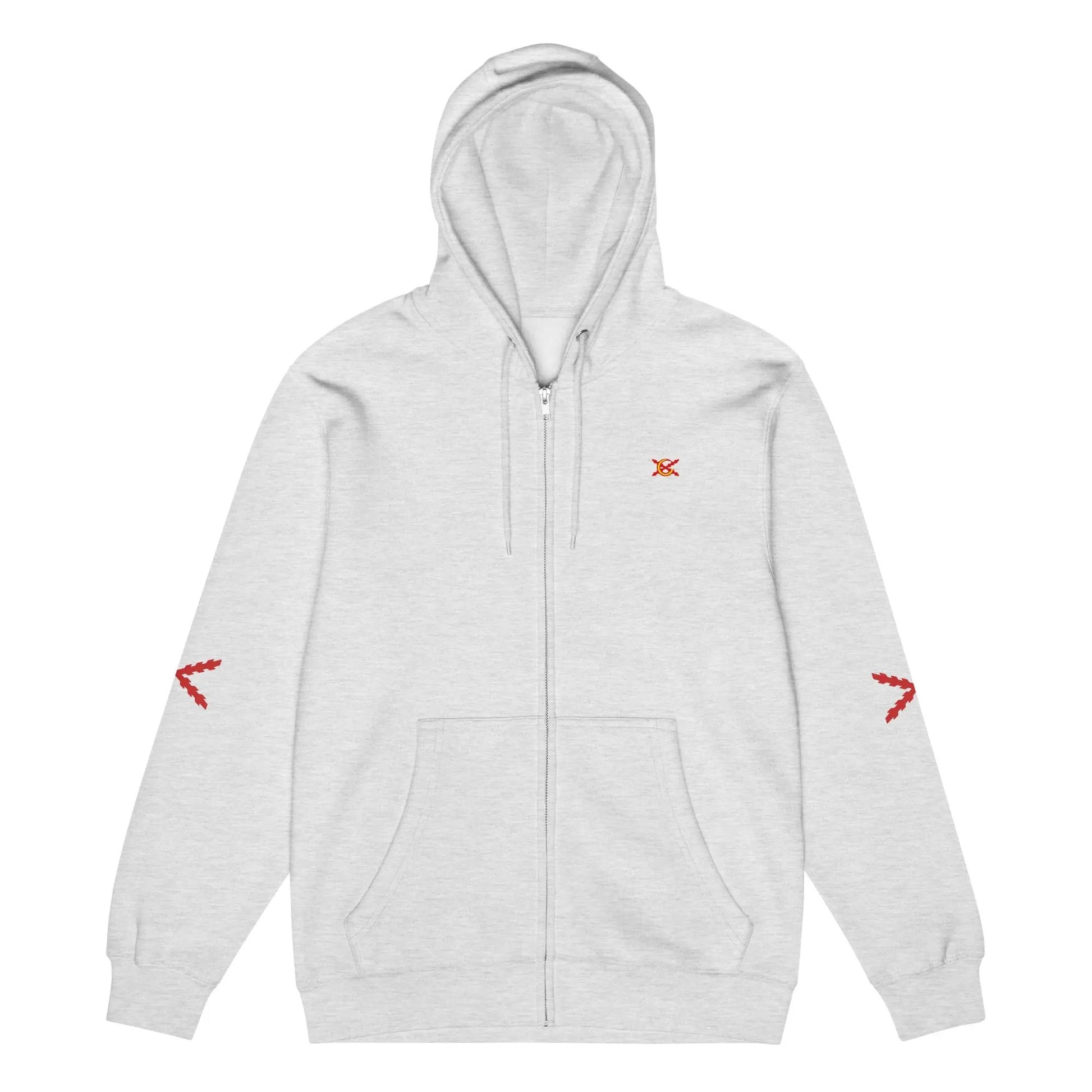 Comprar Sudadera premium con cremallera completa "Ser español es un Honor" La Flamenca de Borgoña Bandera España