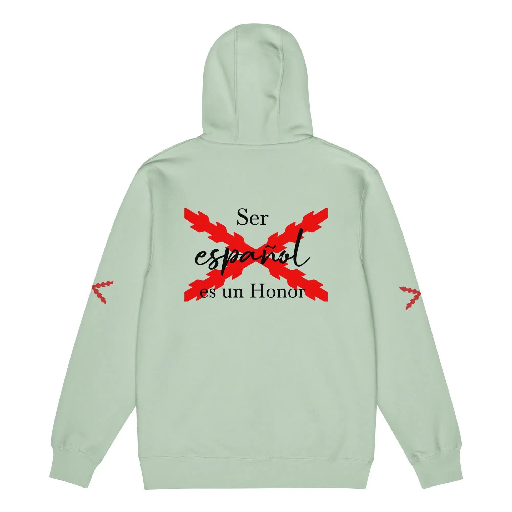 Comprar Sudadera premium con cremallera completa "Ser español es un Honor" La Flamenca de Borgoña Bandera España