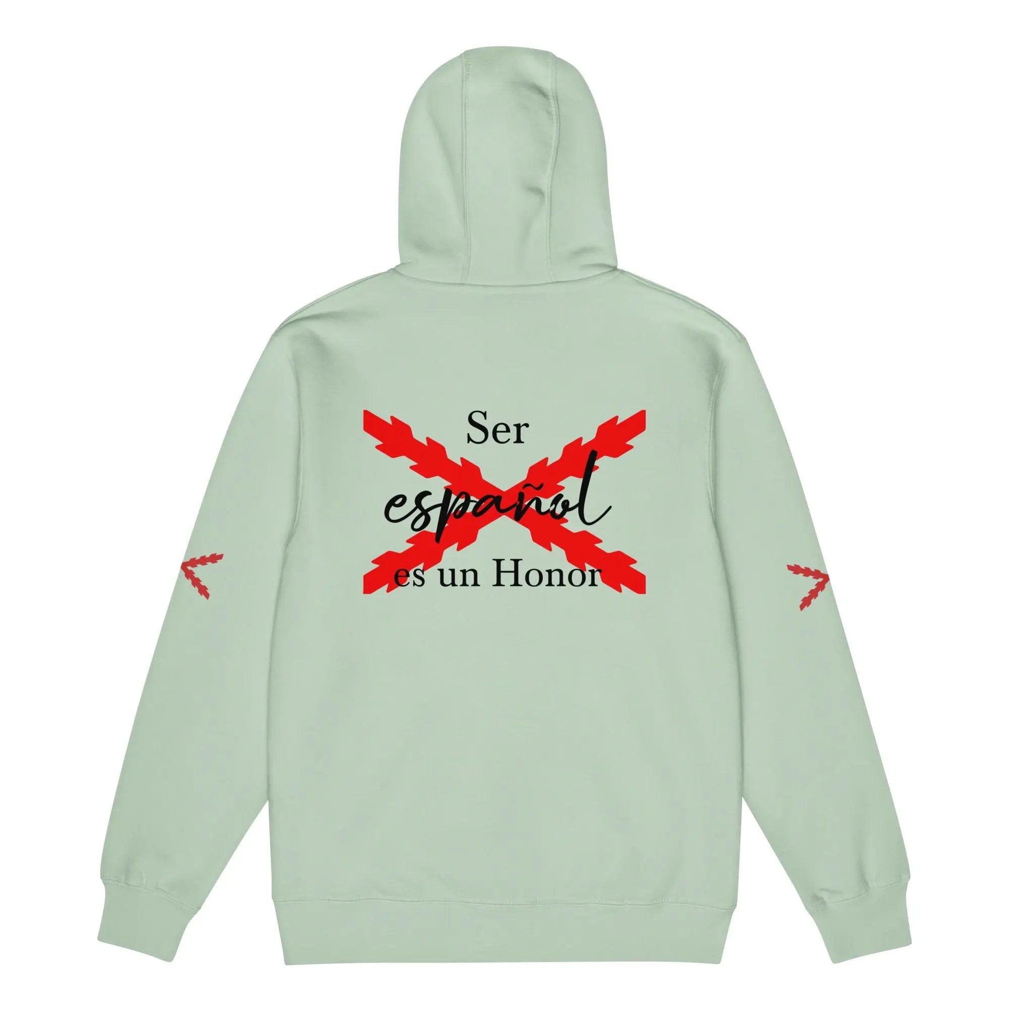 Comprar Sudadera premium con cremallera completa "Ser español es un Honor" La Flamenca de Borgoña Bandera España