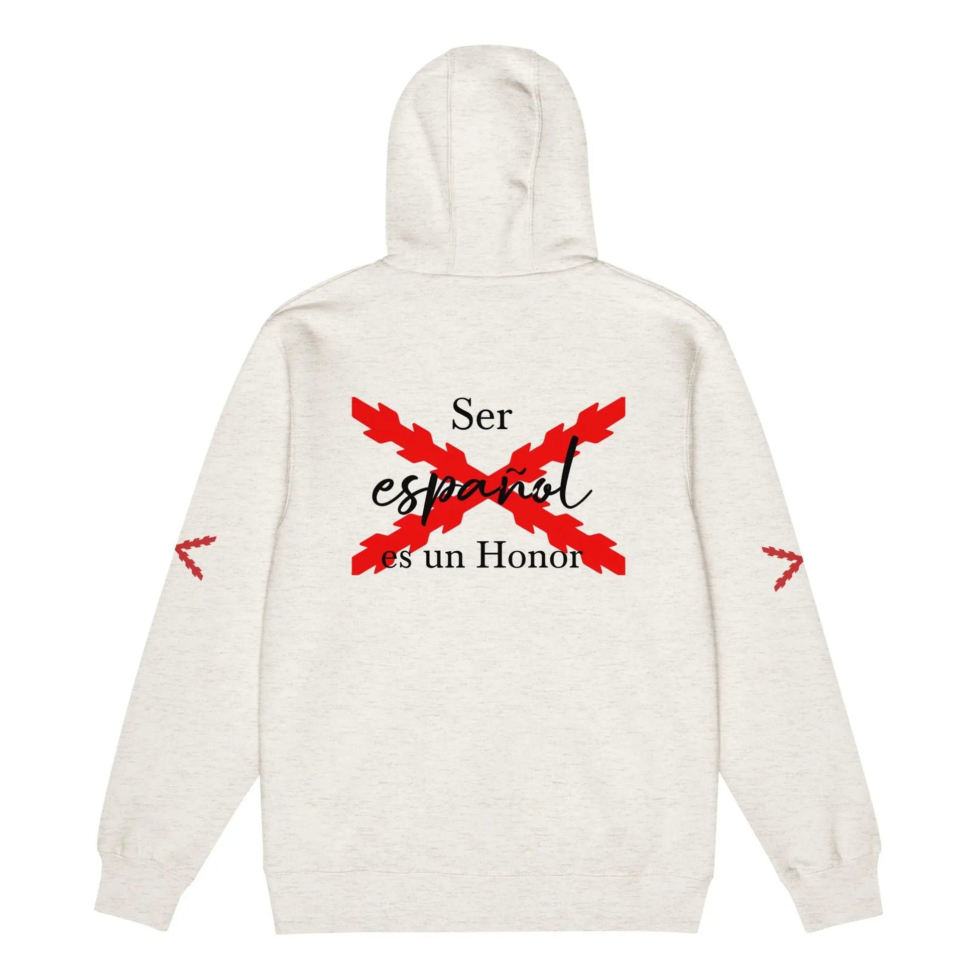 Comprar Sudadera premium con cremallera completa "Ser español es un Honor" La Flamenca de Borgoña Bandera España