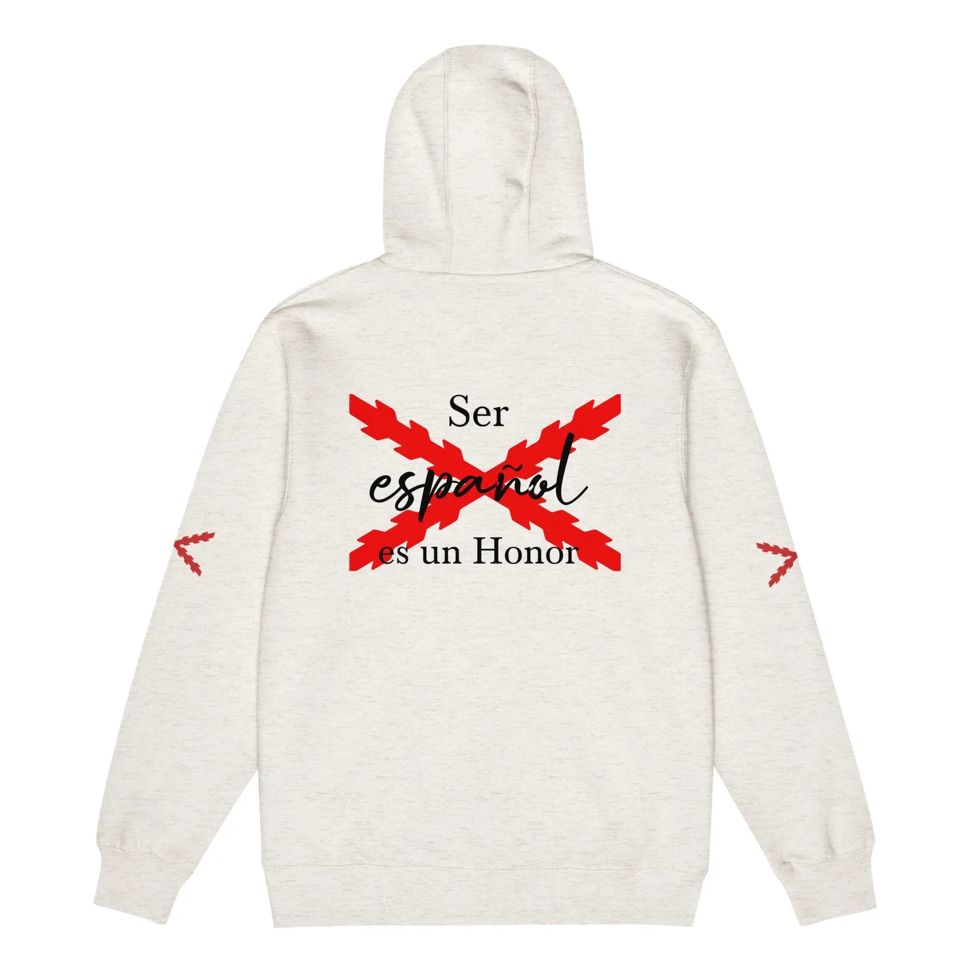 Comprar Sudadera premium con cremallera completa "Ser español es un Honor" La Flamenca de Borgoña Bandera España