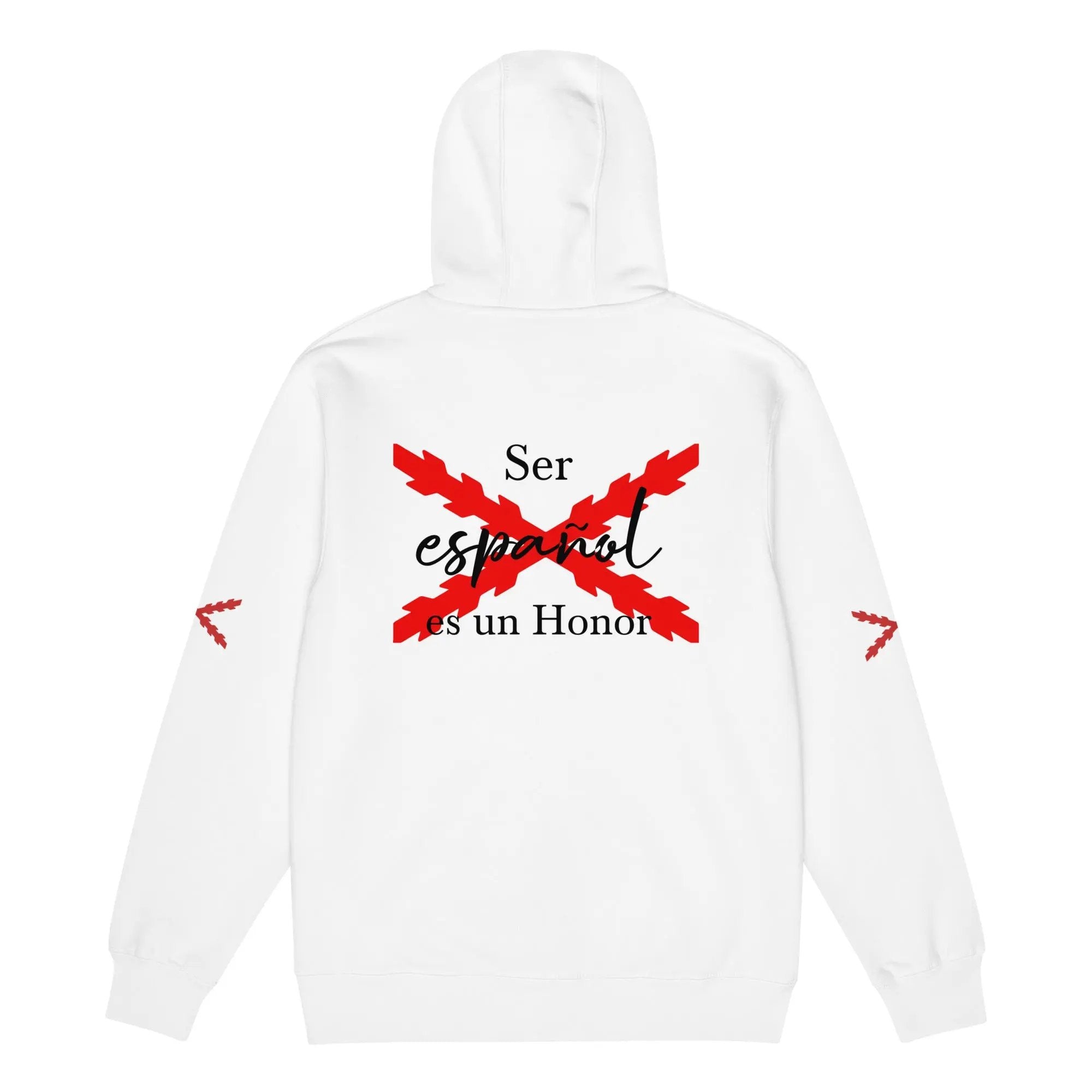 Comprar Sudadera premium con cremallera completa "Ser español es un Honor" La Flamenca de Borgoña Bandera España