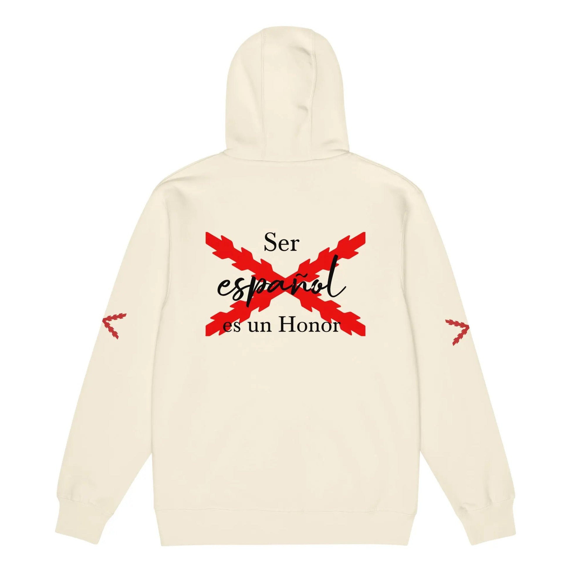 Comprar Sudadera premium con cremallera completa "Ser español es un Honor" La Flamenca de Borgoña Bandera España