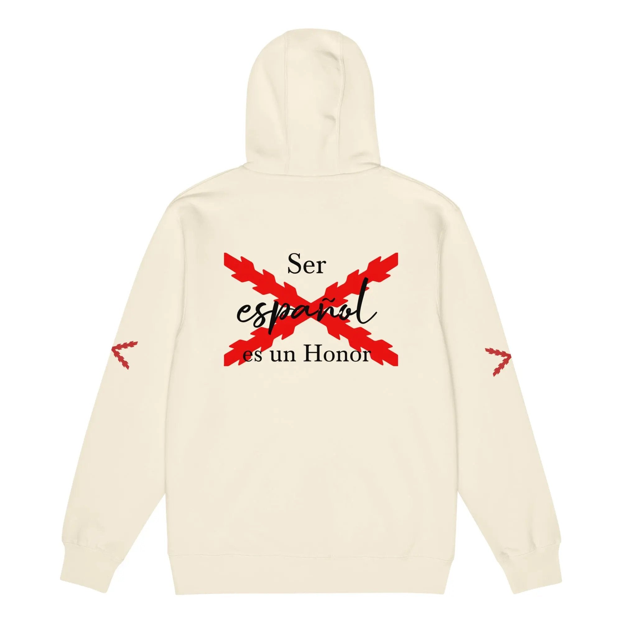 Comprar Sudadera premium con cremallera completa "Ser español es un Honor" La Flamenca de Borgoña Bandera España