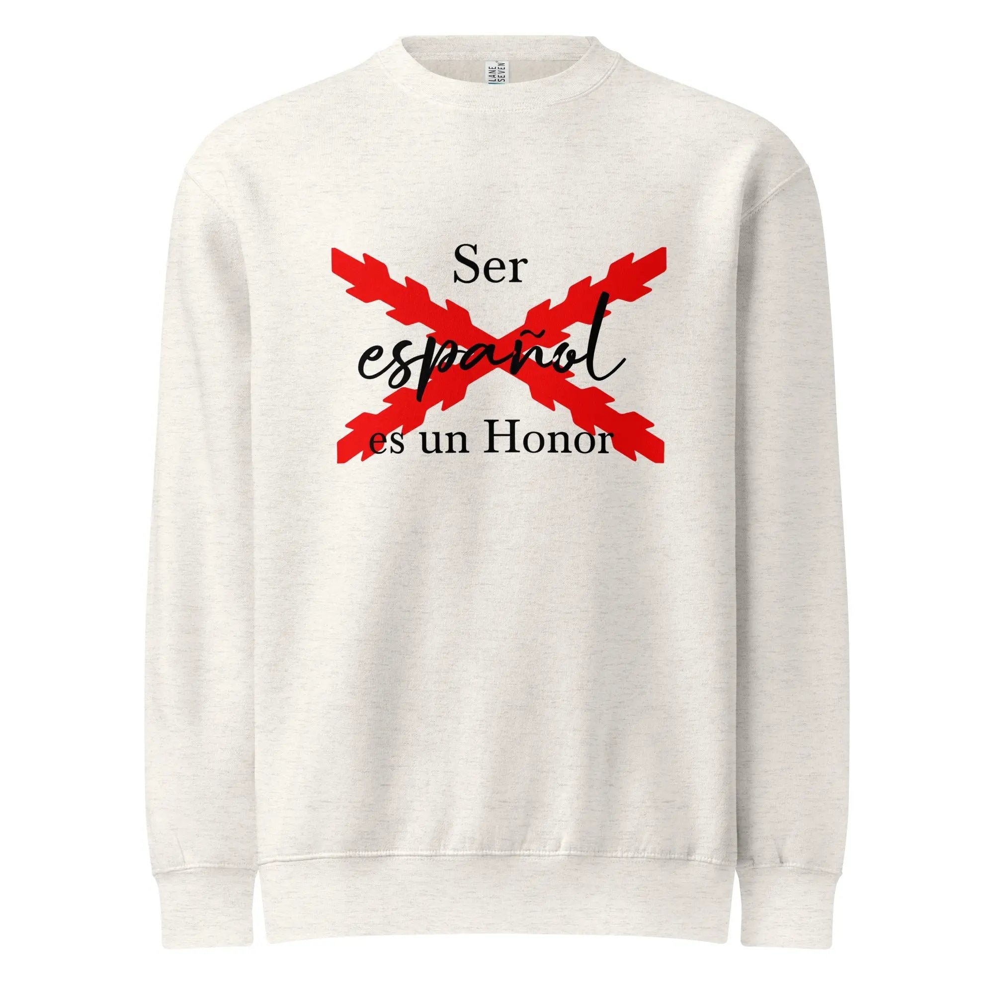 Comprar Sudadera premium unisex de cuello redondo "Ser español de Honor" La Flamenca de Borgoña Bandera España