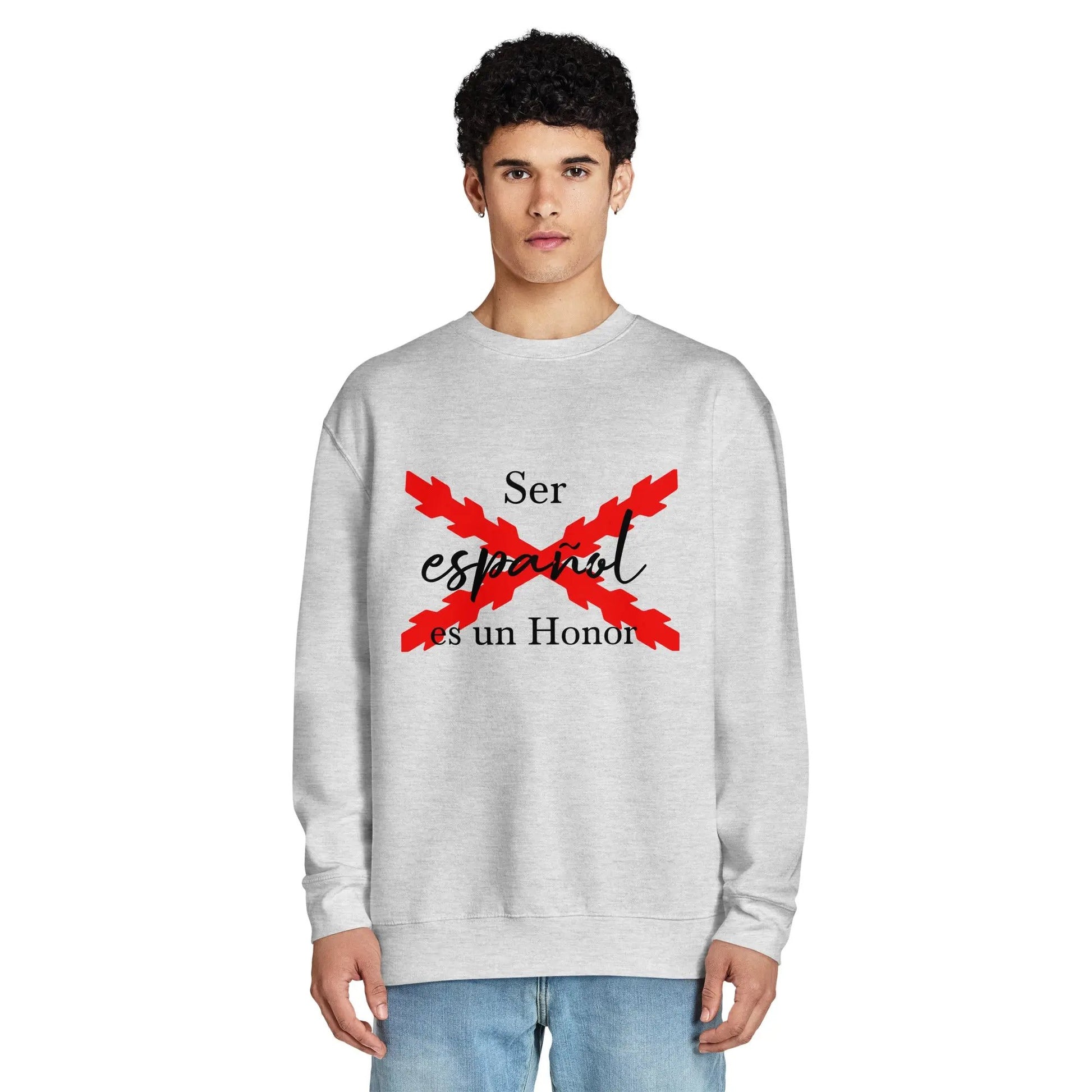 Comprar Sudadera premium unisex de cuello redondo "Ser español de Honor" La Flamenca de Borgoña Bandera España