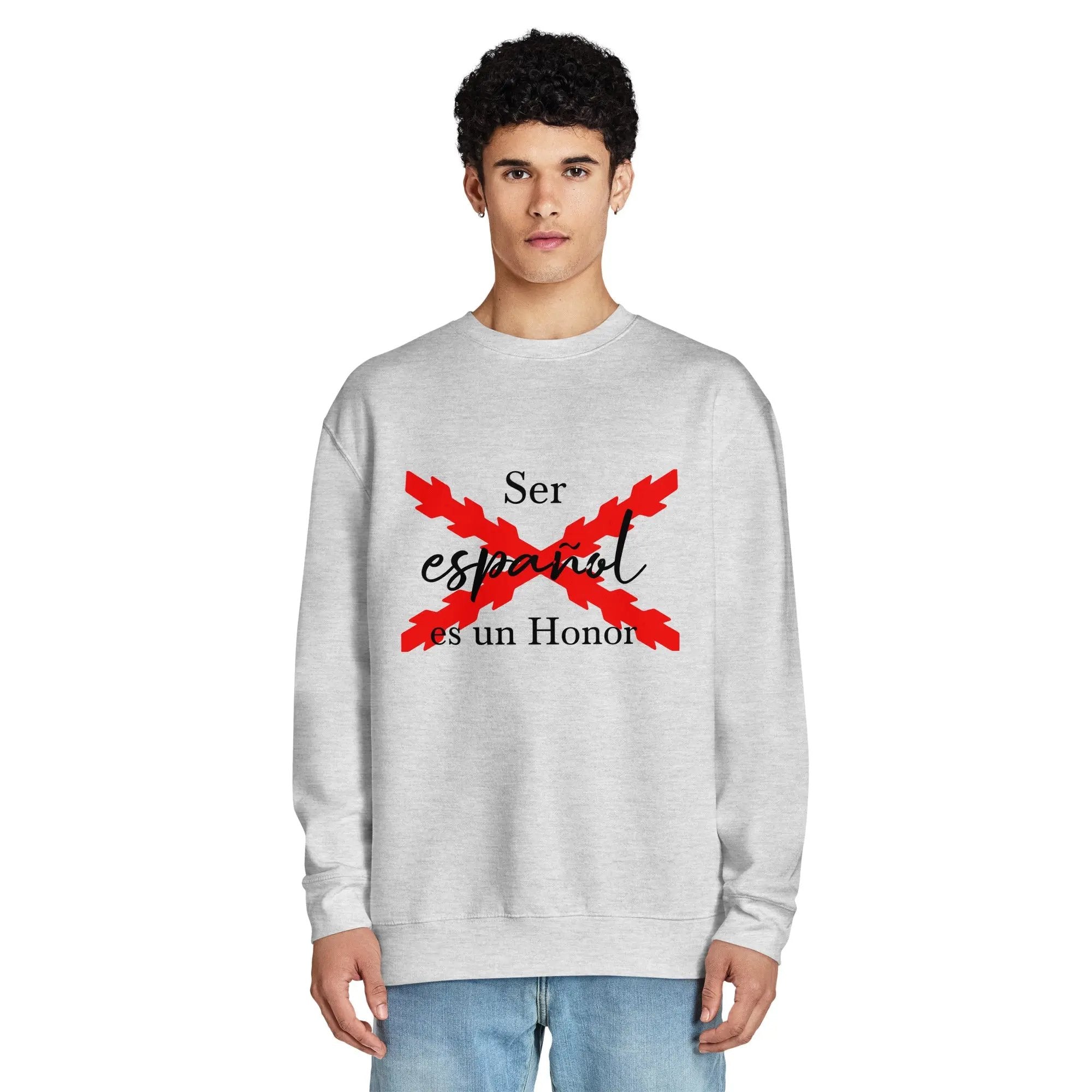 Comprar Sudadera premium unisex de cuello redondo "Ser español de Honor" La Flamenca de Borgoña Bandera España