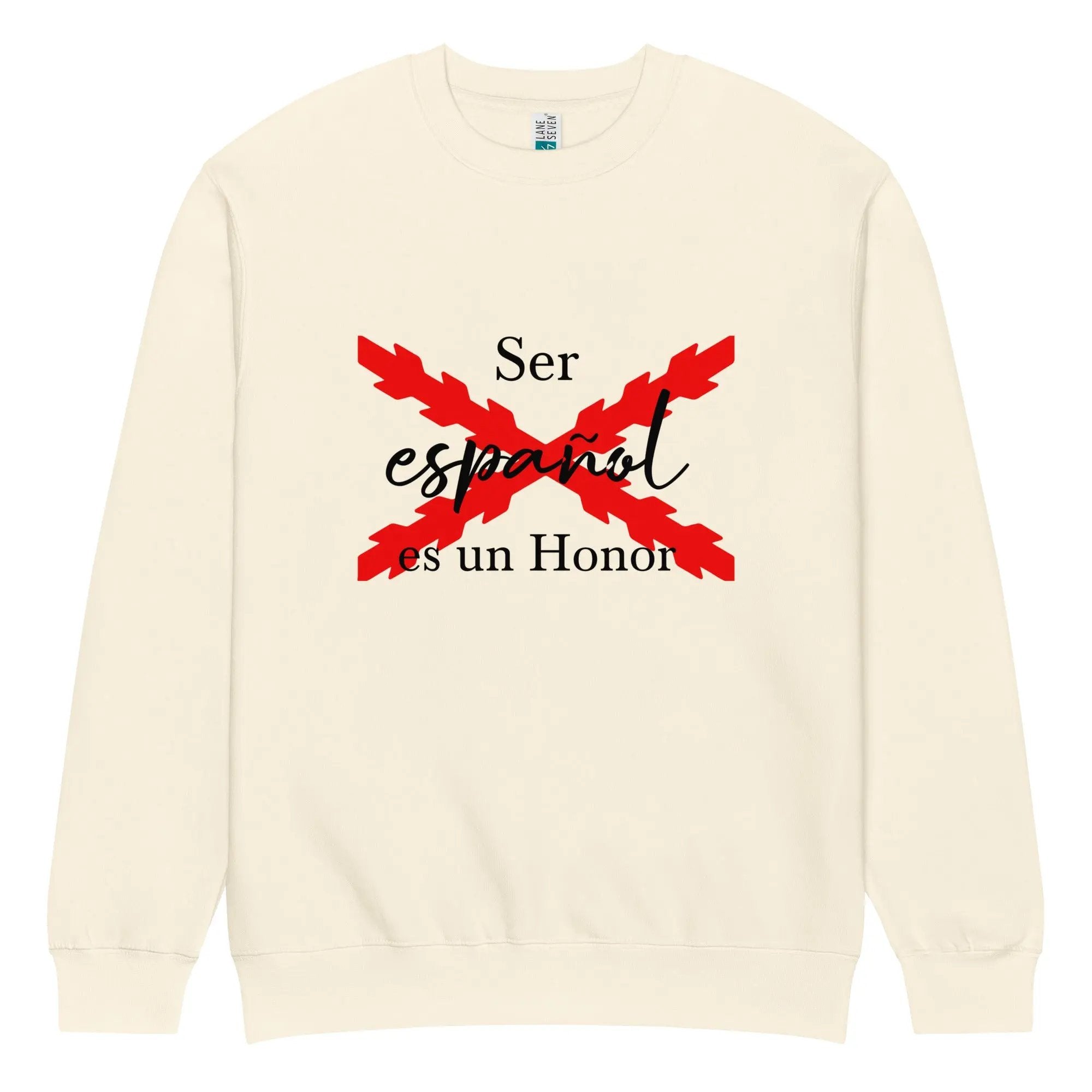 Comprar Sudadera premium unisex de cuello redondo "Ser español de Honor" La Flamenca de Borgoña Bandera España