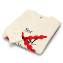 Comprar Sudadera premium unisex de cuello redondo "Ser español de Honor" La Flamenca de Borgoña Bandera España