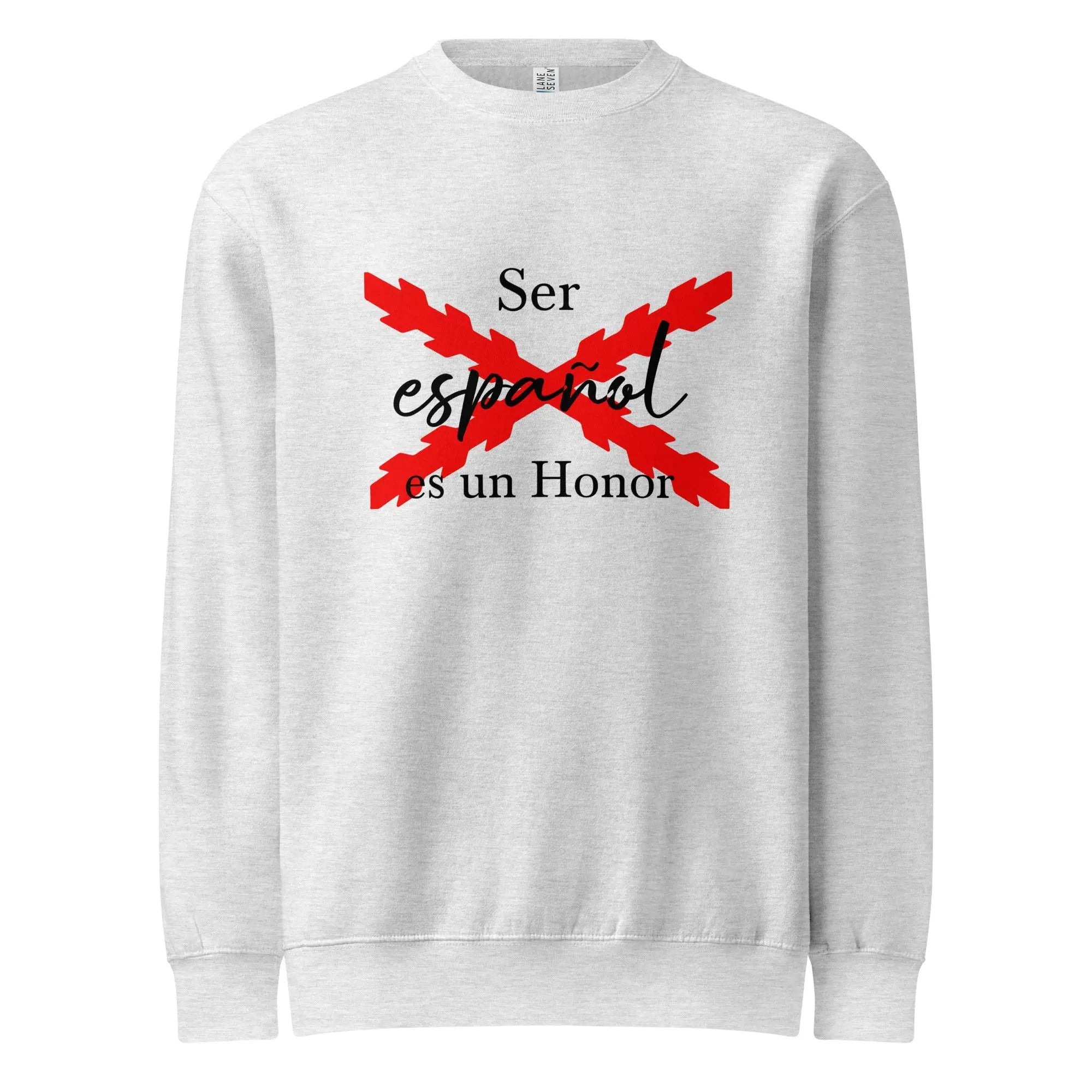 Comprar Sudadera premium unisex de cuello redondo "Ser español de Honor" La Flamenca de Borgoña Bandera España