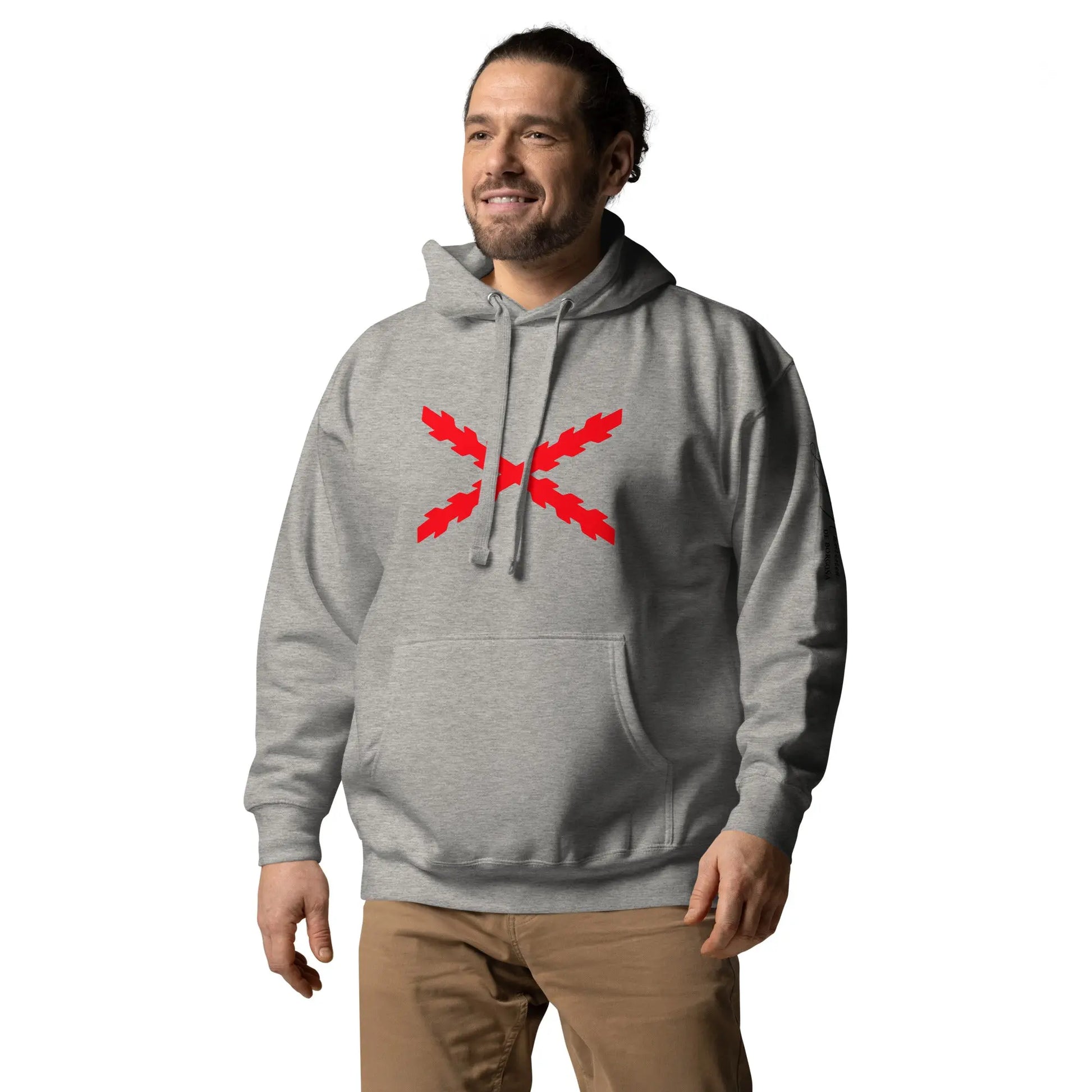 Comprar Sudadera unisex Tu Regere Imperio Fluctus Hispane Memento con capucha La Flamenca de Borgoña, Bandera de España, Cruz de Borgoña, Patricia Muñoz, VOX, Santiago Abascal 