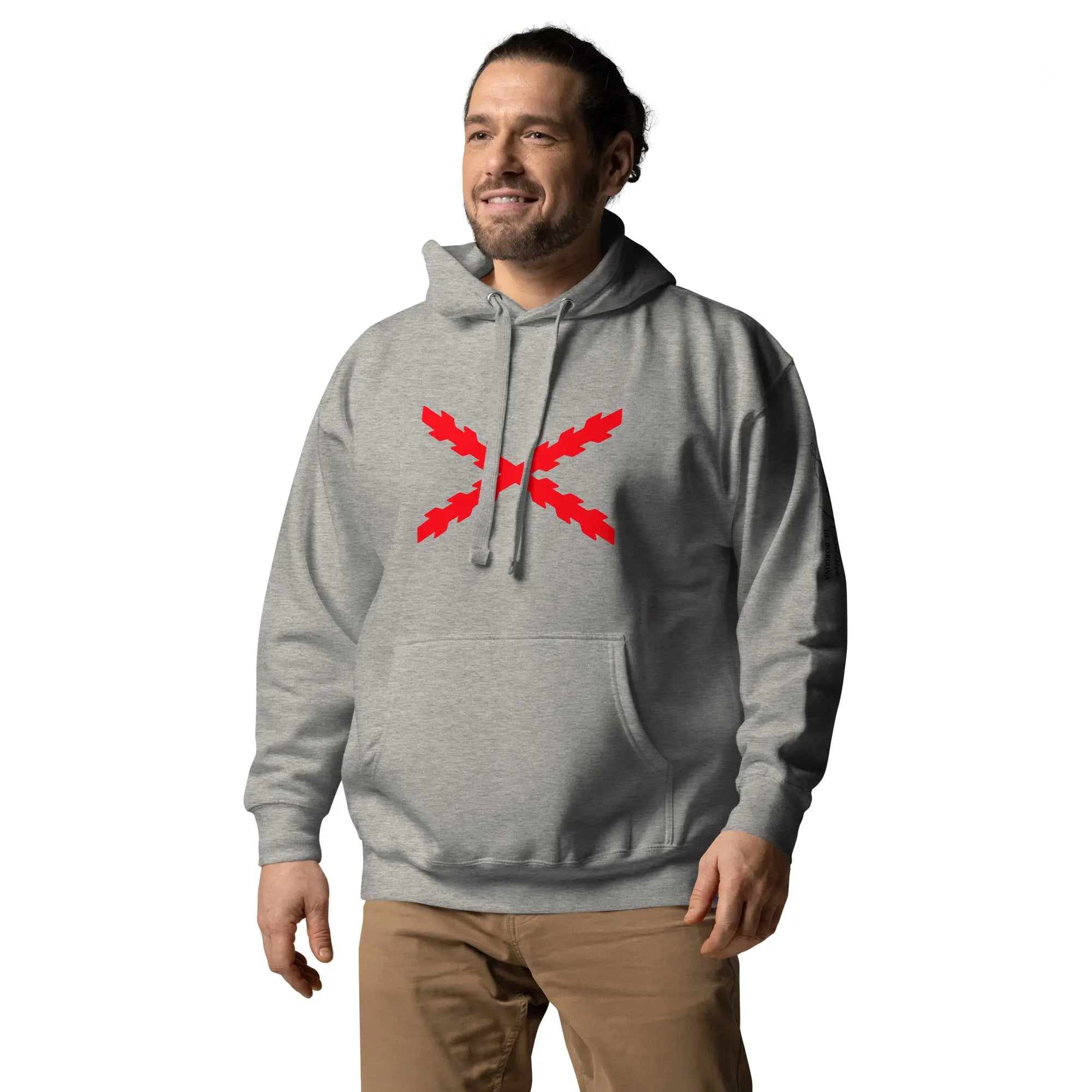 Comprar Sudadera unisex Tu Regere Imperio Fluctus Hispane Memento con capucha La Flamenca de Borgoña, Bandera de España, Cruz de Borgoña, Patricia Muñoz, VOX, Santiago Abascal 