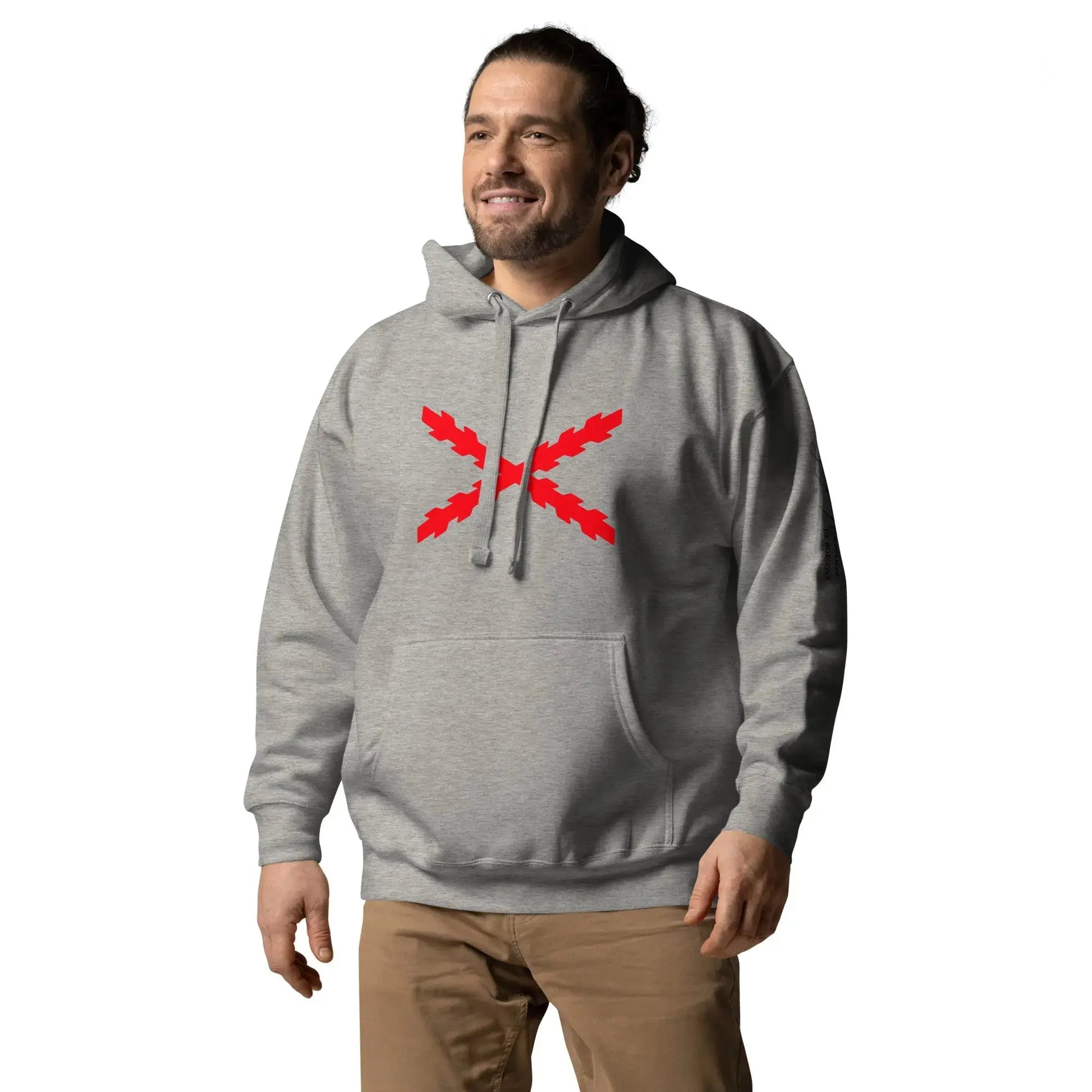 Comprar Sudadera unisex Tu Regere Imperio Fluctus Hispane Memento con capucha La Flamenca de Borgoña, Bandera de España, Cruz de Borgoña, Patricia Muñoz, VOX, Santiago Abascal 