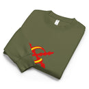 Comprar Sudadera unisex de cuello redondo relax La Flamenca de Borgoña La Flamenca de Borgoña Bandera España