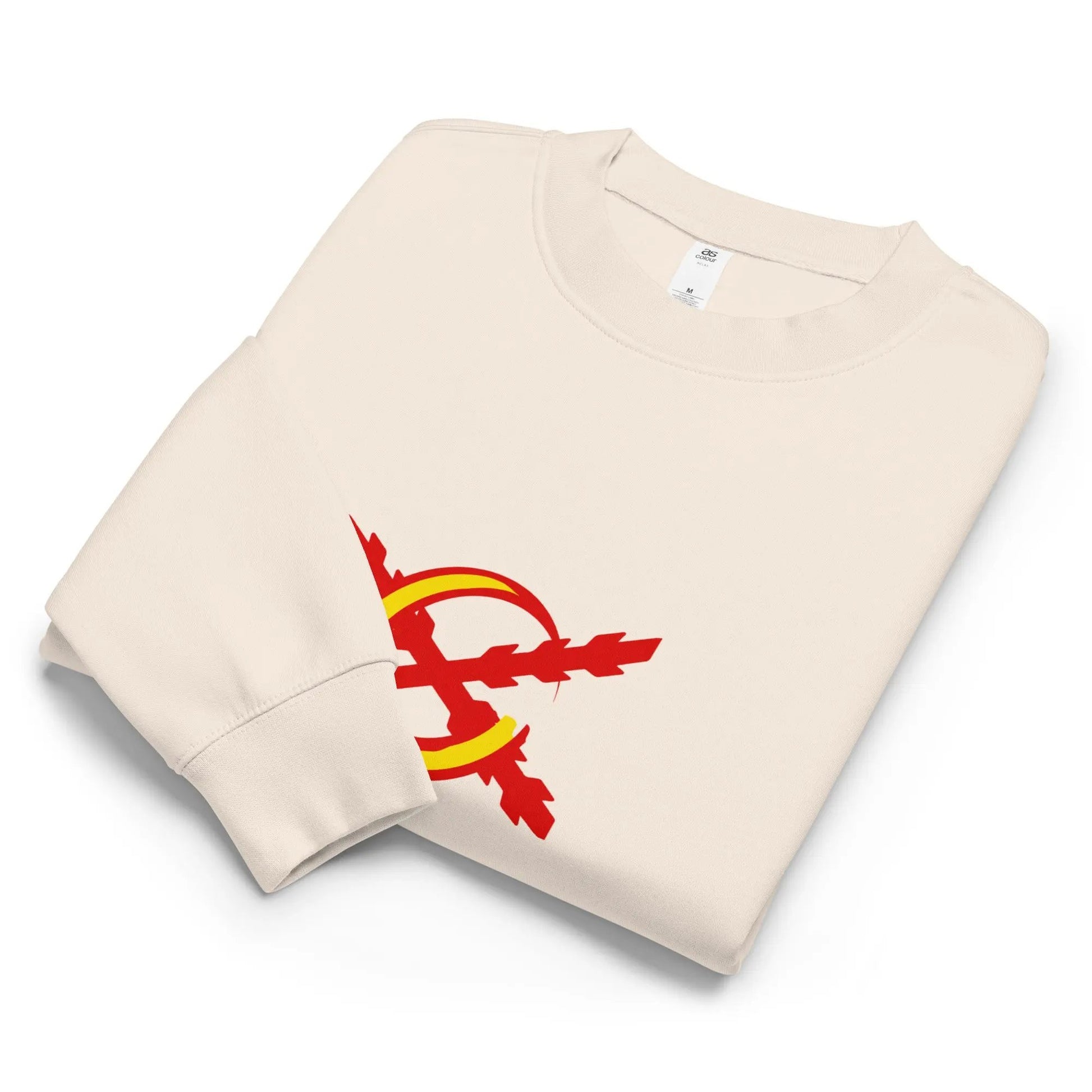 Comprar Sudadera unisex de cuello redondo relax La Flamenca de Borgoña La Flamenca de Borgoña Bandera España