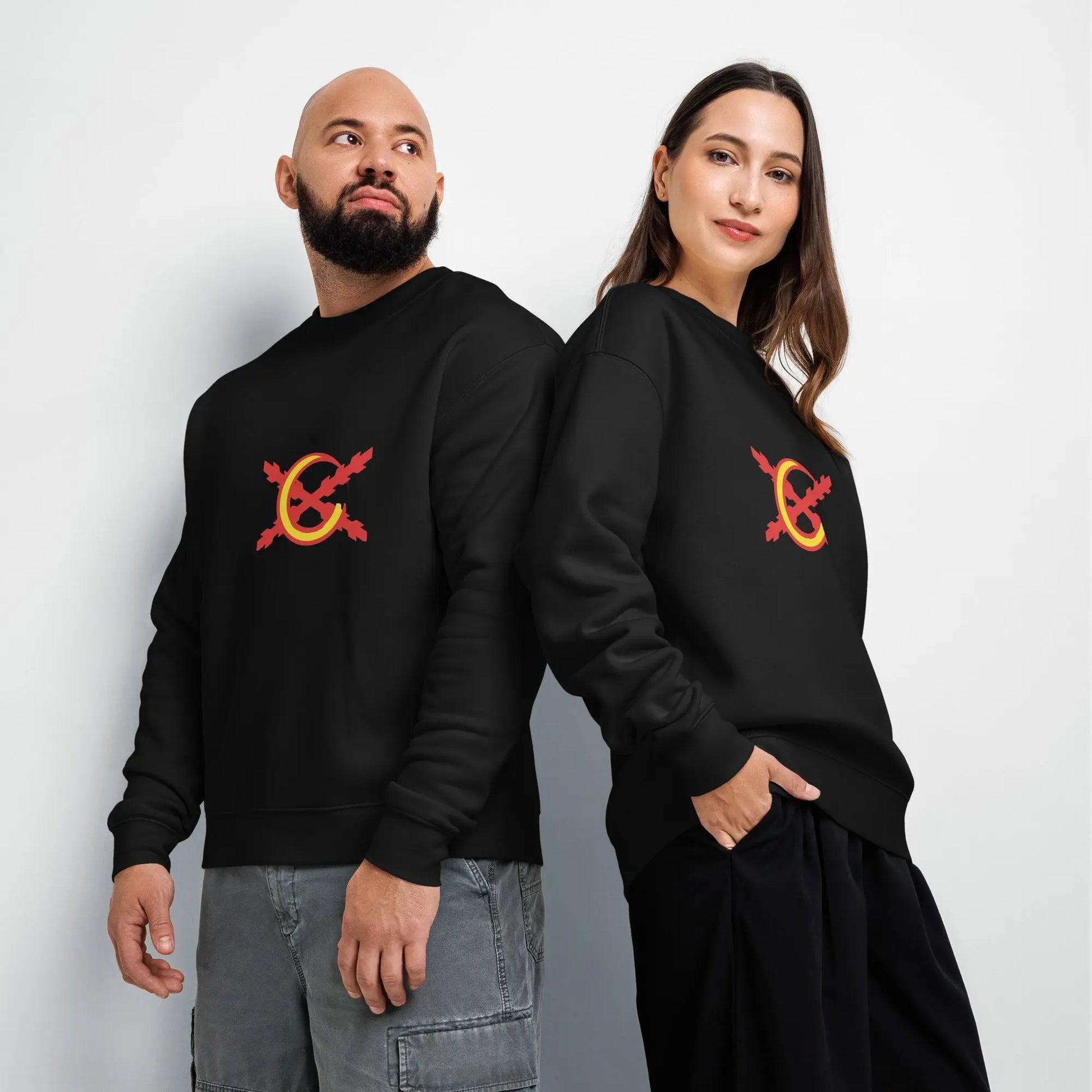 Comprar Sudadera unisex de cuello redondo relax La Flamenca de Borgoña La Flamenca de Borgoña Bandera España