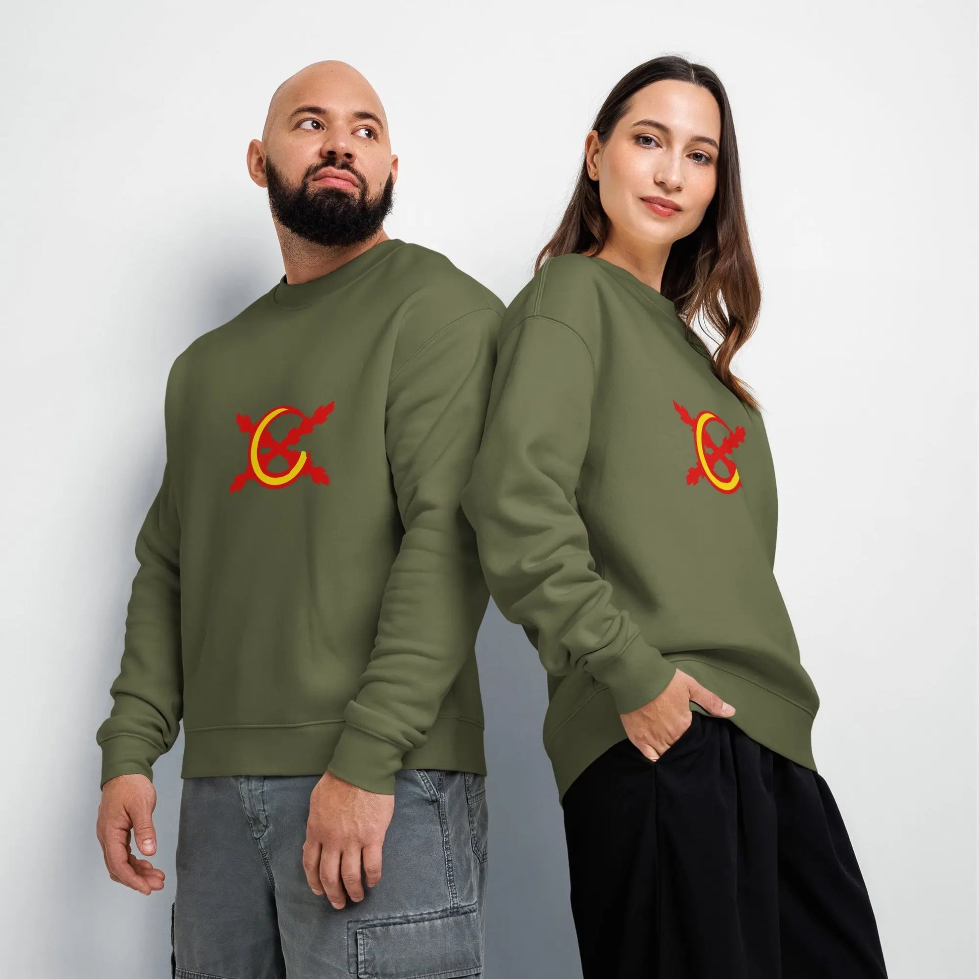 Comprar Sudadera unisex de cuello redondo relax La Flamenca de Borgoña La Flamenca de Borgoña Bandera España
