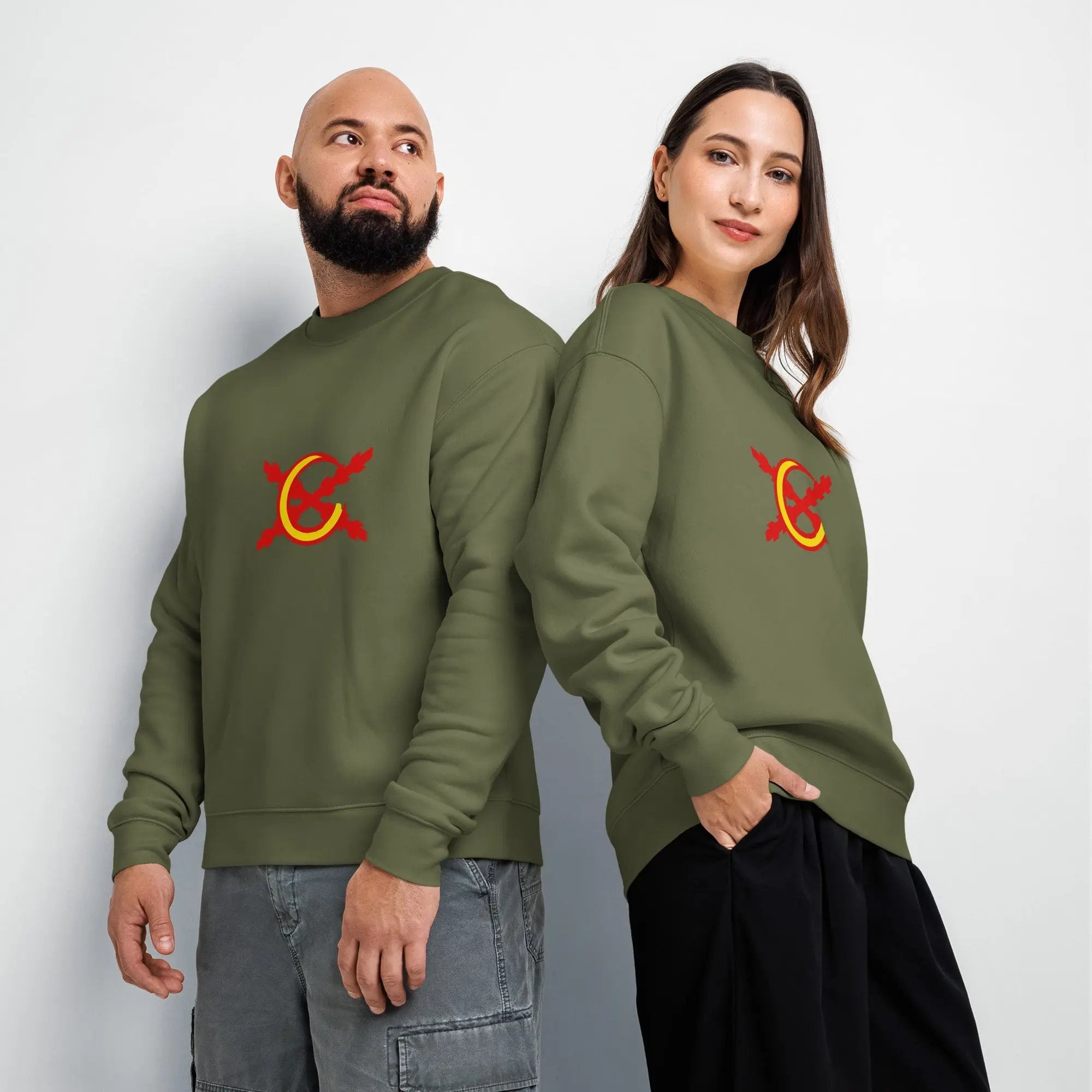 Comprar Sudadera unisex de cuello redondo relax La Flamenca de Borgoña La Flamenca de Borgoña Bandera España