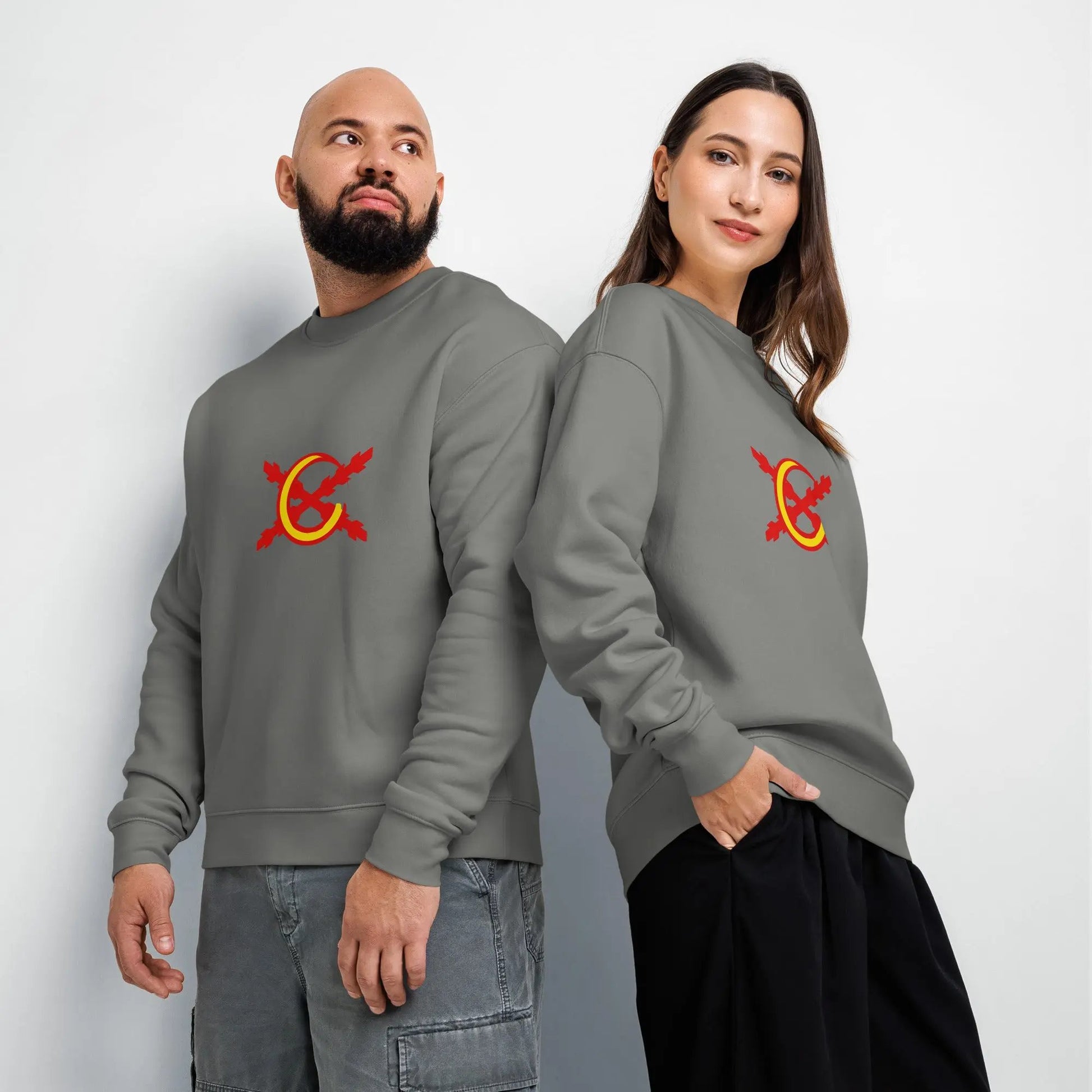 Comprar Sudadera unisex de cuello redondo relax La Flamenca de Borgoña La Flamenca de Borgoña Bandera España
