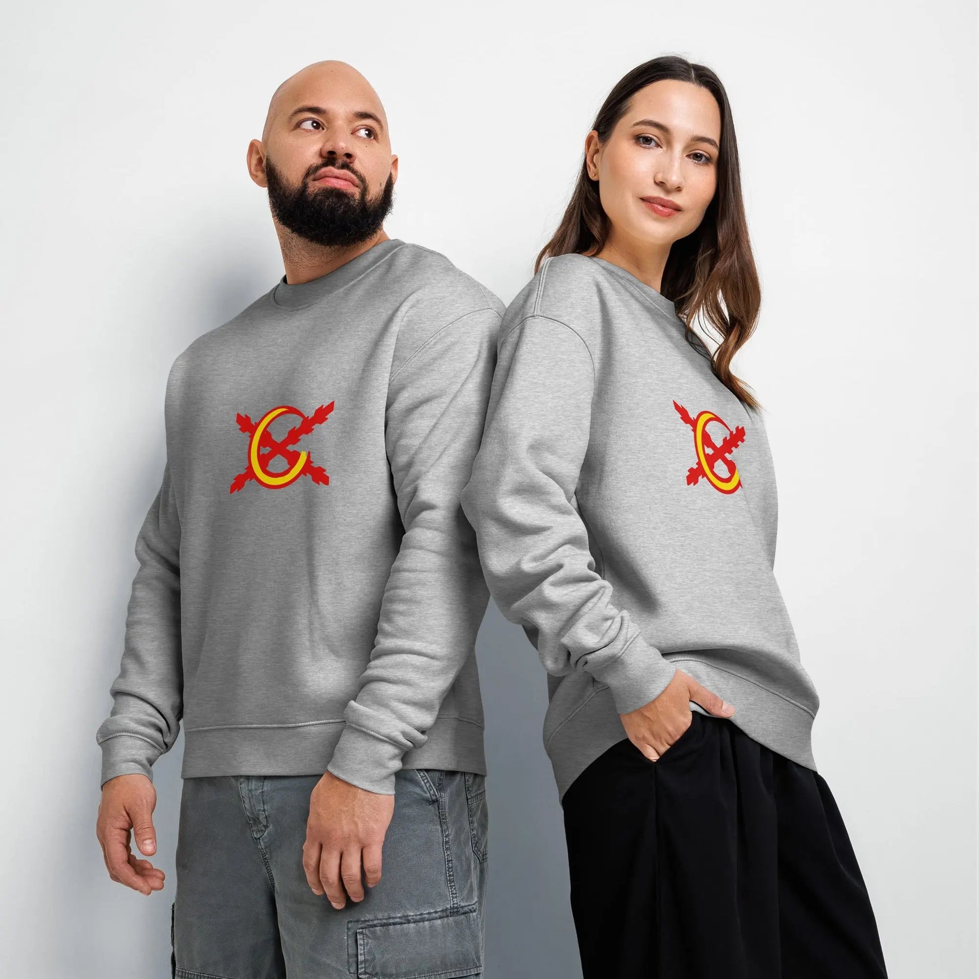 Comprar Sudadera unisex de cuello redondo relax La Flamenca de Borgoña La Flamenca de Borgoña Bandera España