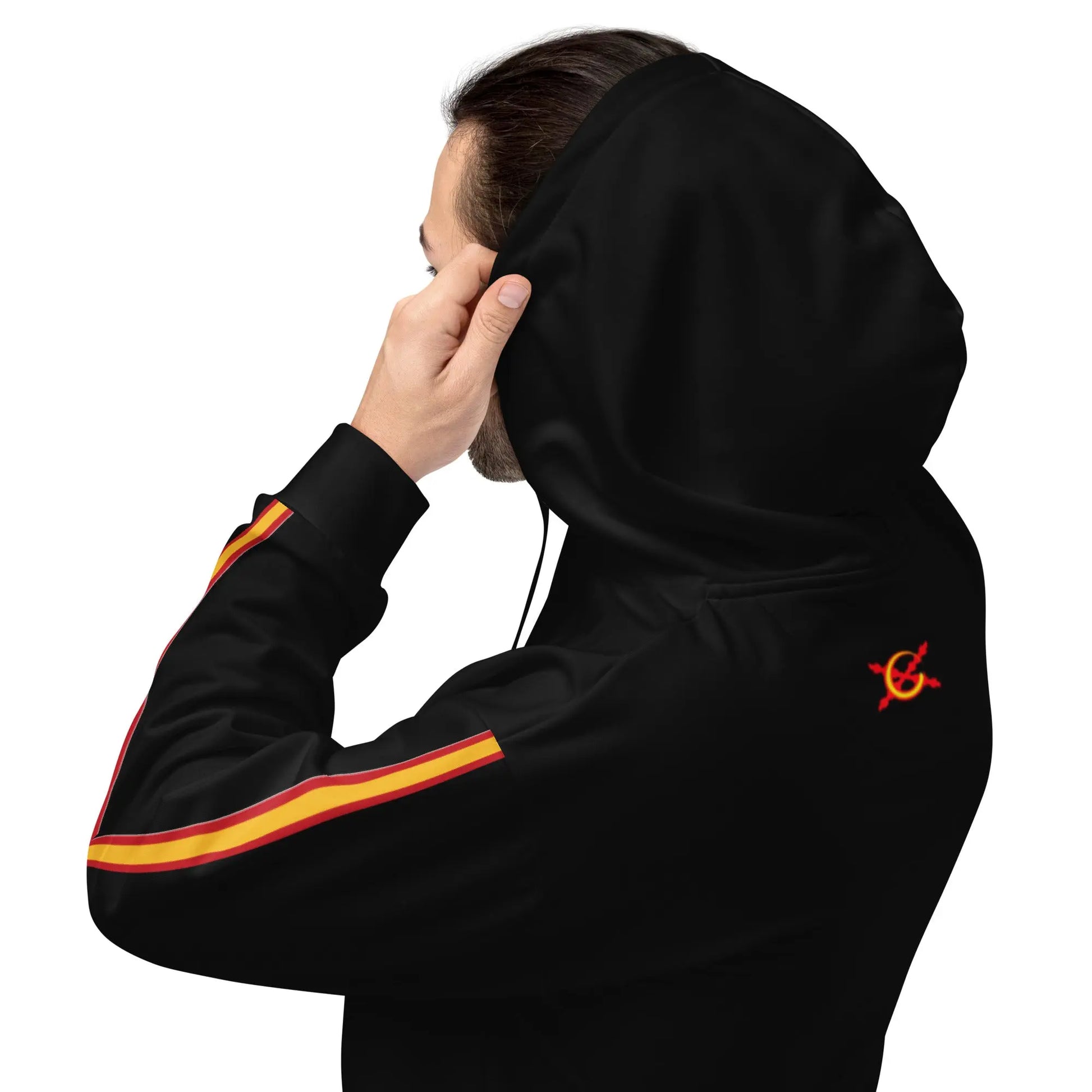 Comprar Sudadera unisex negra con Bandera de España Bandera España La Flamenca de Borgoña Patricia Muñoz VOX