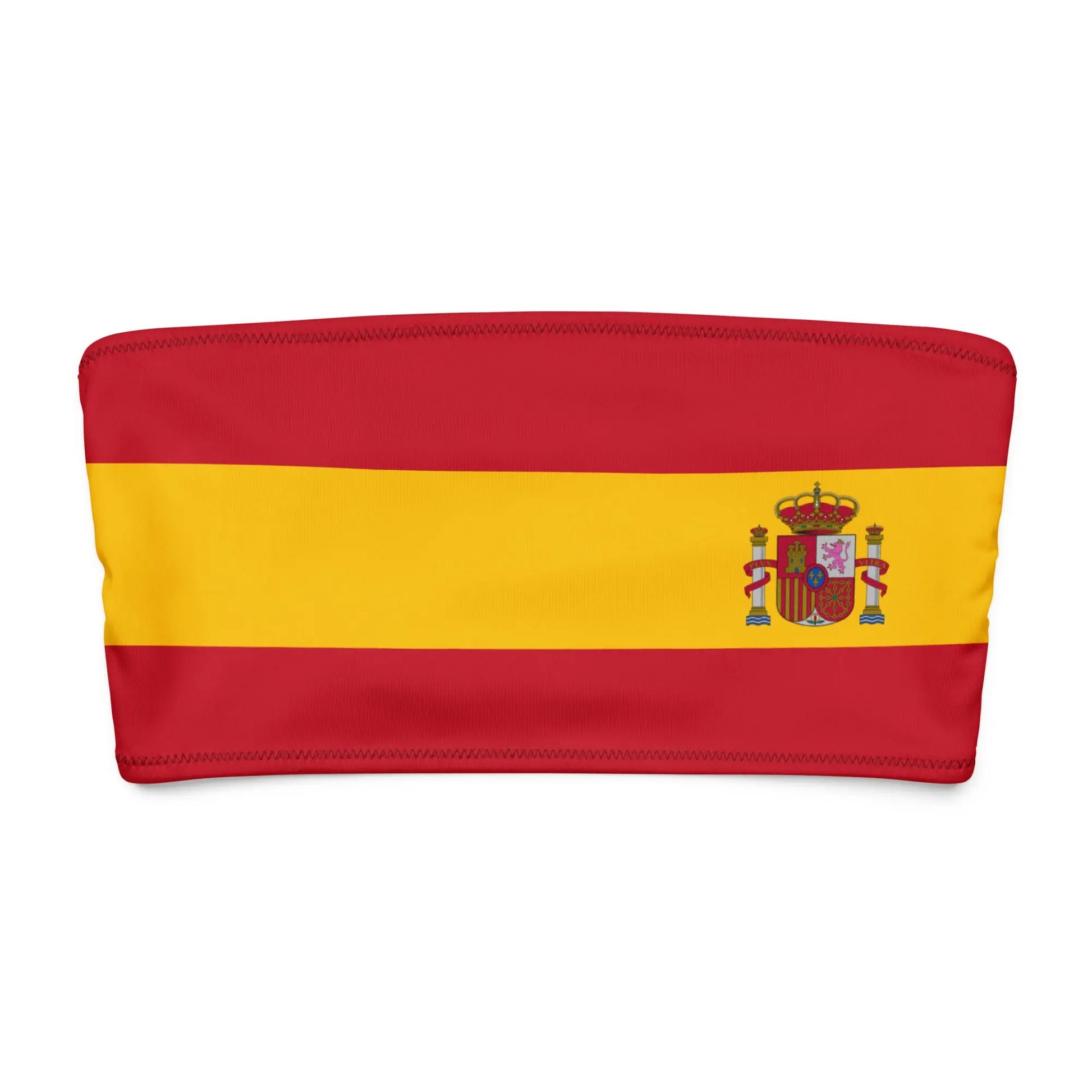 Comprar Sujetador de bikini bandeau reciclado Bandera España La Flamenca de Borgoña Bandera España