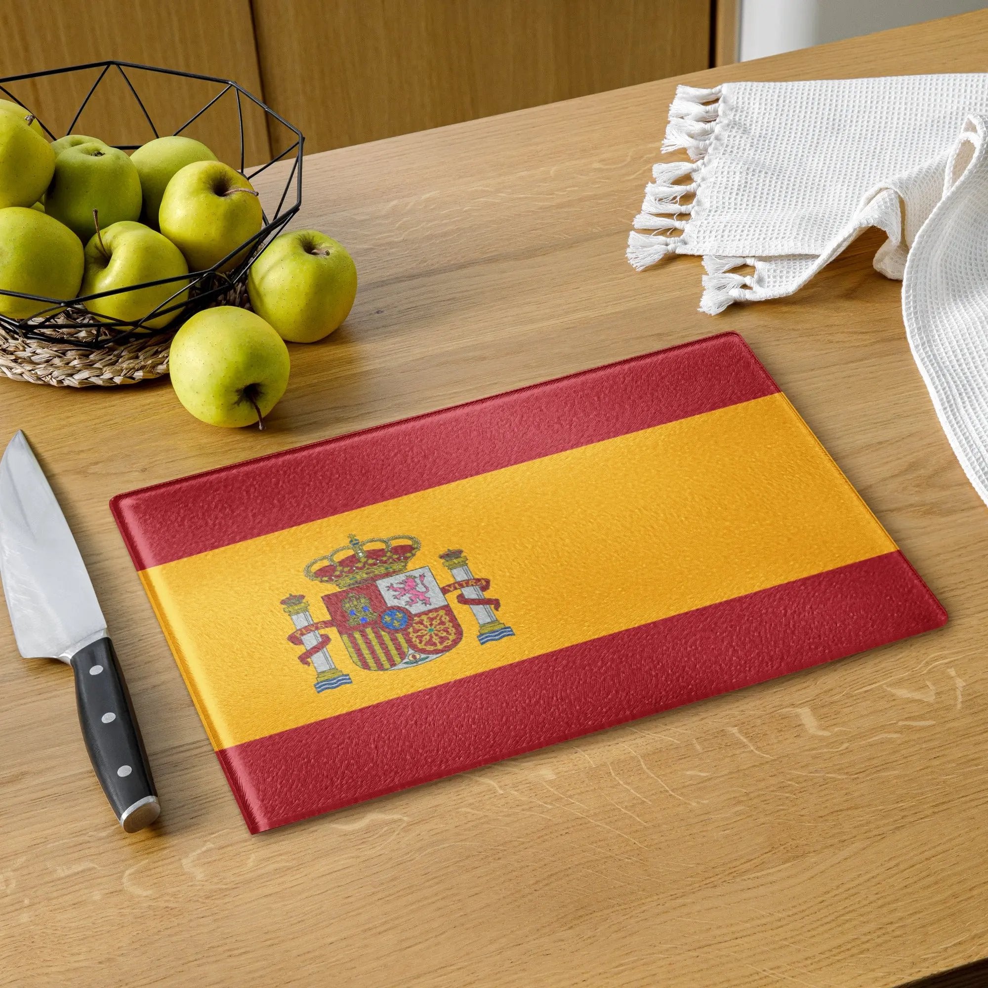 Comprar Tabla de cortar de vidrio Bandera de España La Flamenca de Borgoña Bandera España