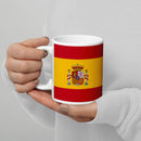 Comprar Taza blanca brillante Bandera de España con escudo La Flamenca de Borgoña Bandera España