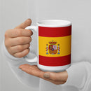 Comprar Taza blanca brillante Bandera de España con escudo La Flamenca de Borgoña Bandera España