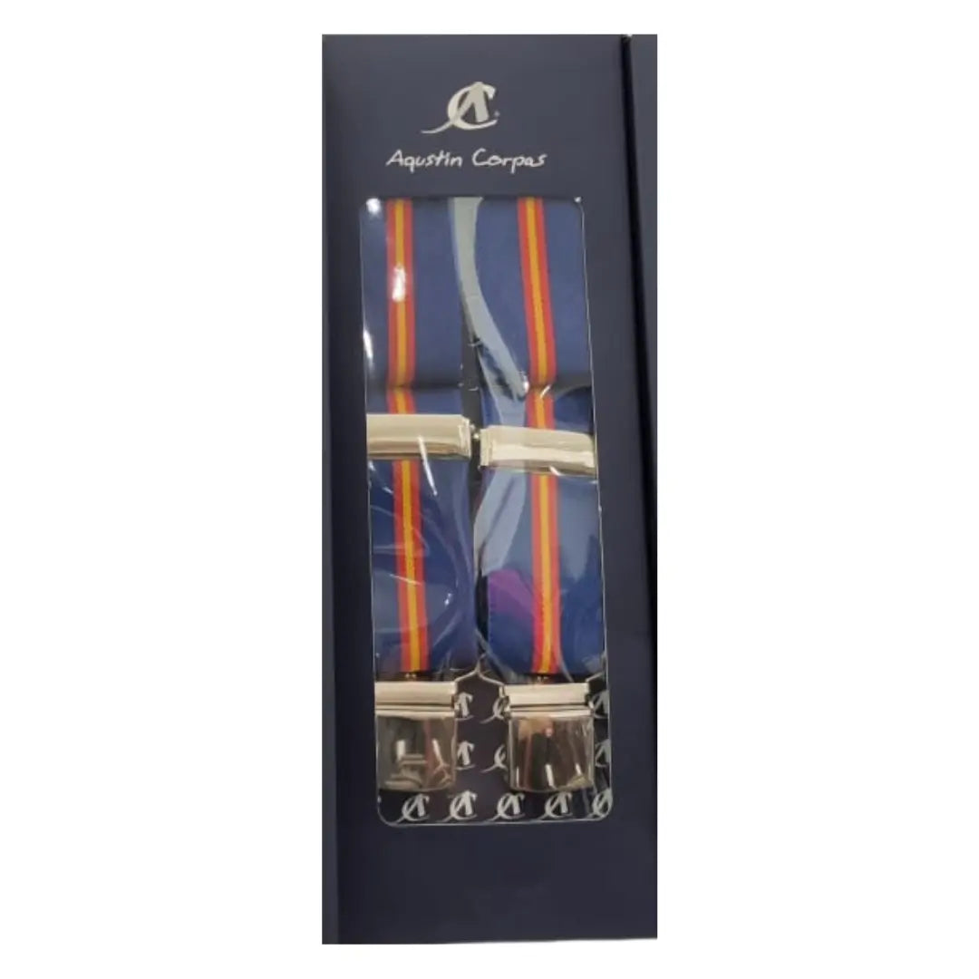 Comprar Tirante de Hombre tipo cruceta Estampado Azul Bandera - Agustín Corpas La Flamenca de Borgoña, Bandera de España, Cruz de Borgoña