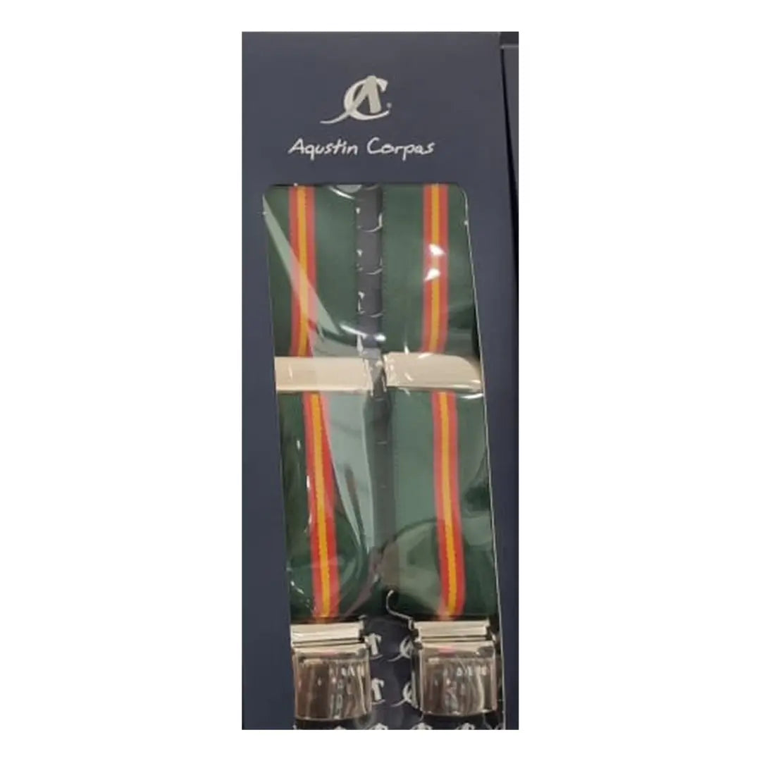 Comprar Tirante de Hombre tipo cruceta Estampado Verde C-98 - Agustín Corpas La Flamenca de Borgoña, Bandera de España, Cruz de Borgoña