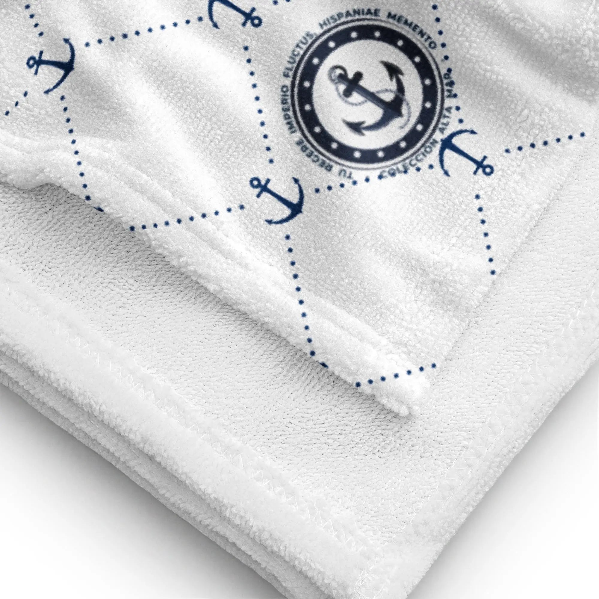 Comprar Toalla anclas azules - Colección Alta Mar V Bandera España La Flamenca de Borgoña Patricia Muñoz VOX