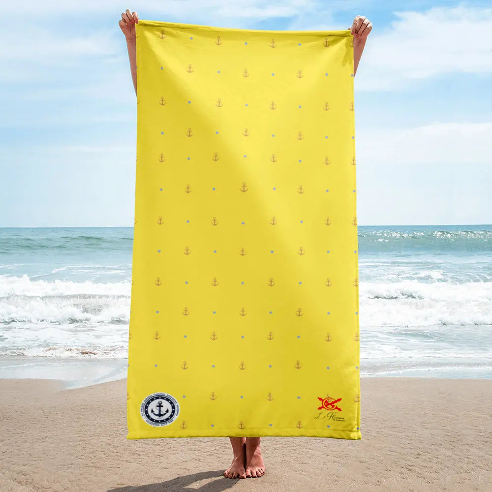 Comprar Toalla amarillo anclas amarillas - Colección Alta Mar XI La Flamenca de Borgoña, Bandera de España, Cruz de Borgoña, Patricia Muñoz, VOX, Santiago Abascal