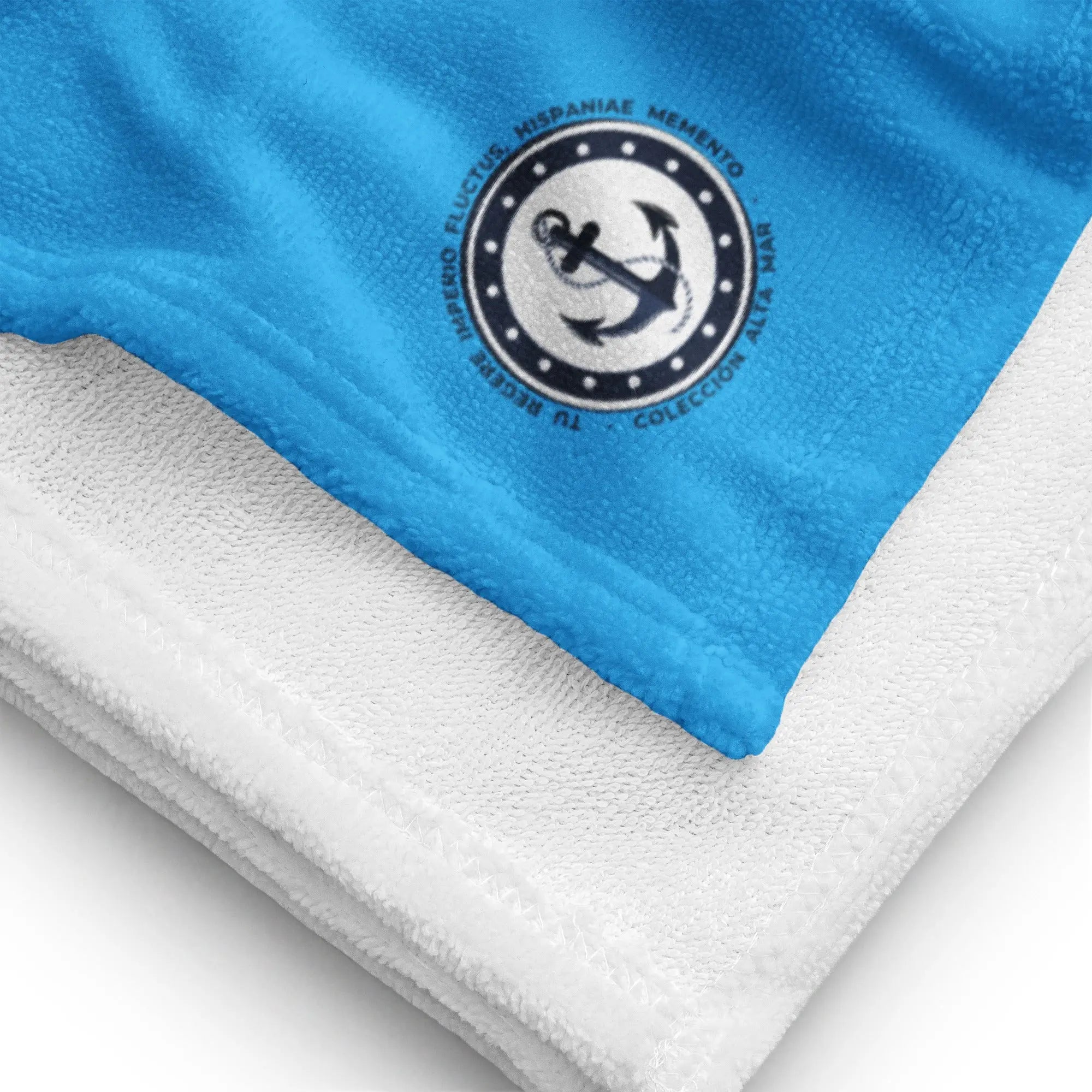 Comprar Toalla azul - Colección Alta Mar VI La Flamenca de Borgoña, Bandera de España, Cruz de Borgoña, Patricia Muñoz, VOX, Santiago Abascal