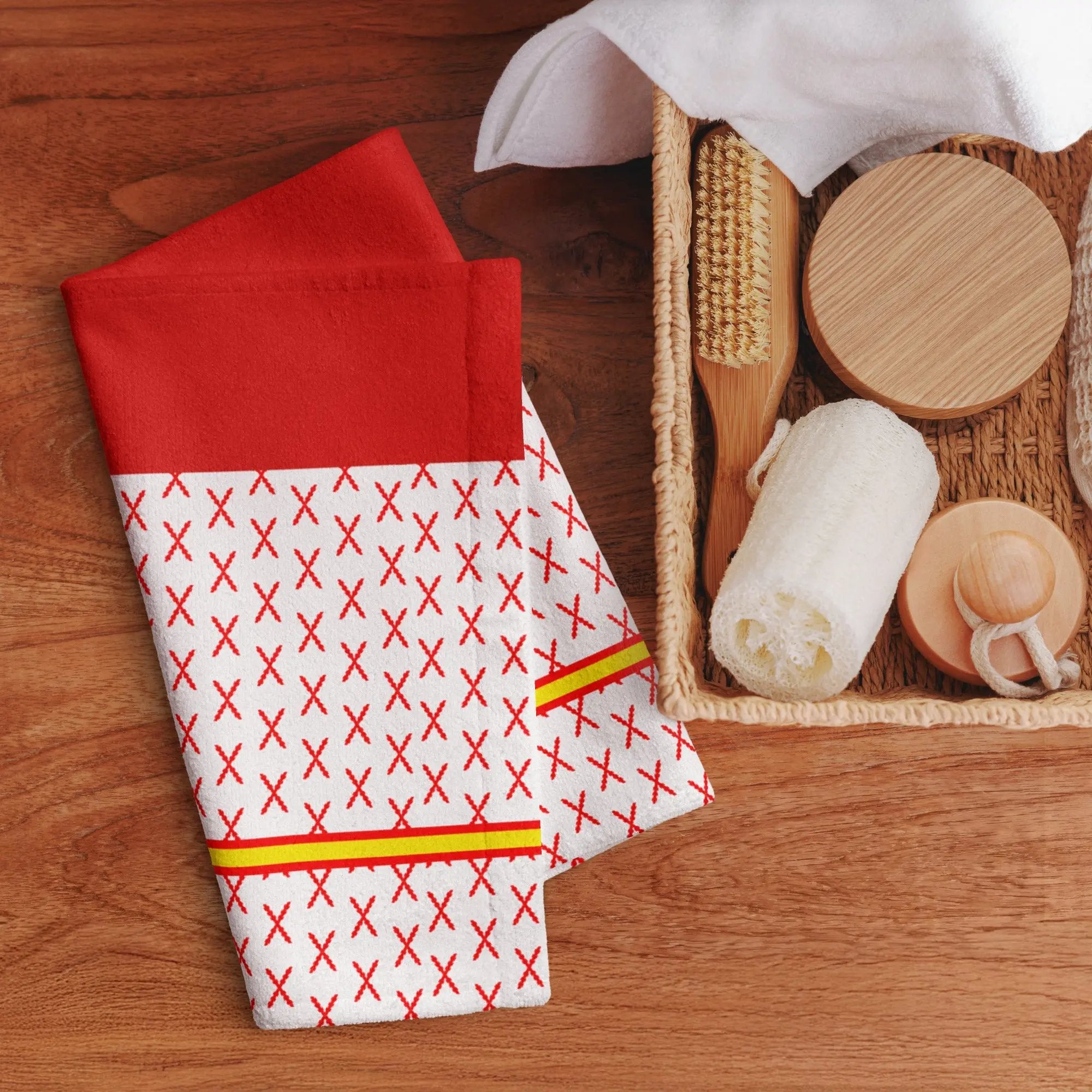 Comprar Toalla de mano Cruz de Borgoña y Bandera de España La Flamenca de Borgoña Bandera España
