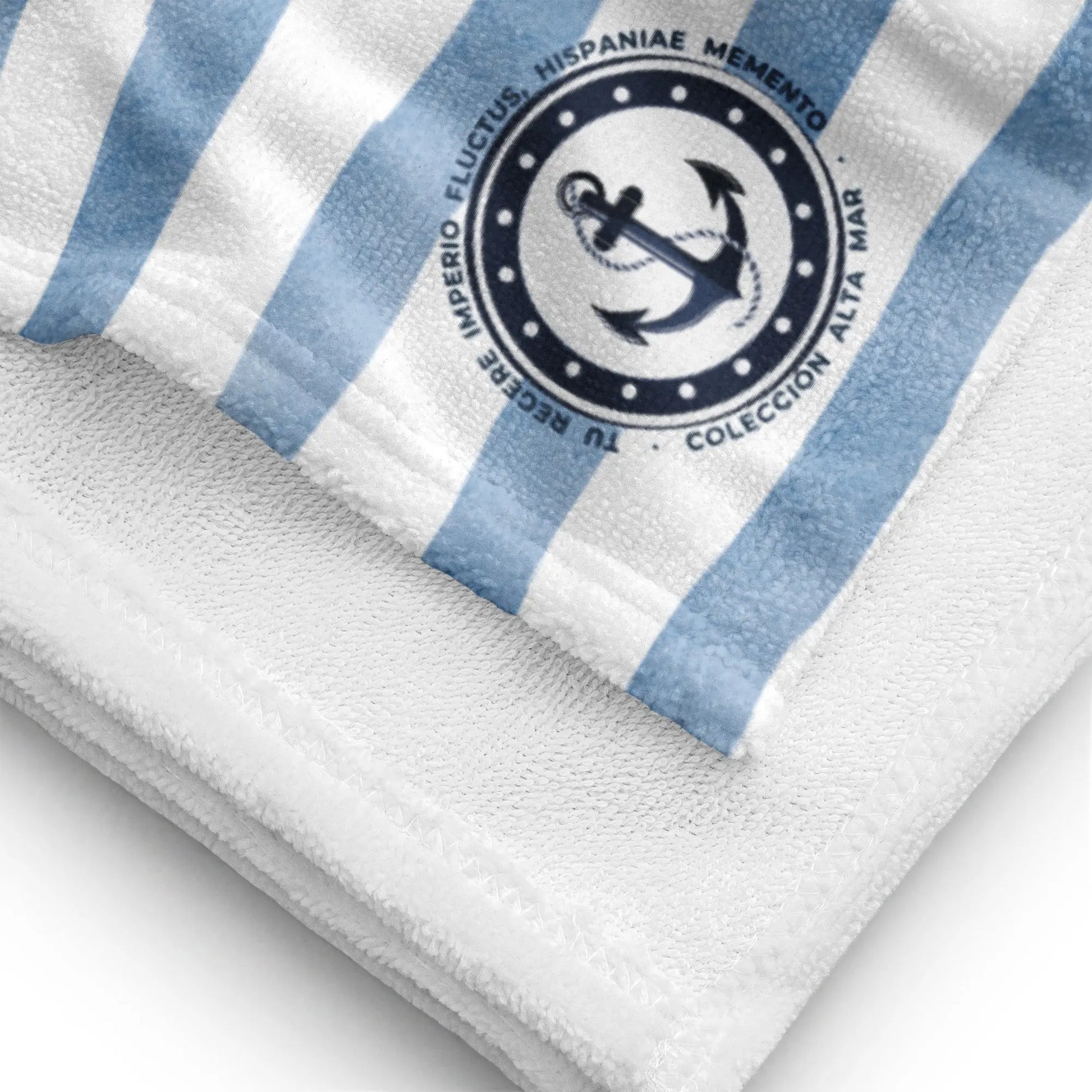 Comprar Toalla rayas Marineras - Colección Alta Mar III Bandera España La Flamenca de Borgoña Patricia Muñoz VOX