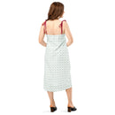 Comprar Vestido midi con tirantes ajustables Blanco y verde La Flamenca de Borgoña Bandera España