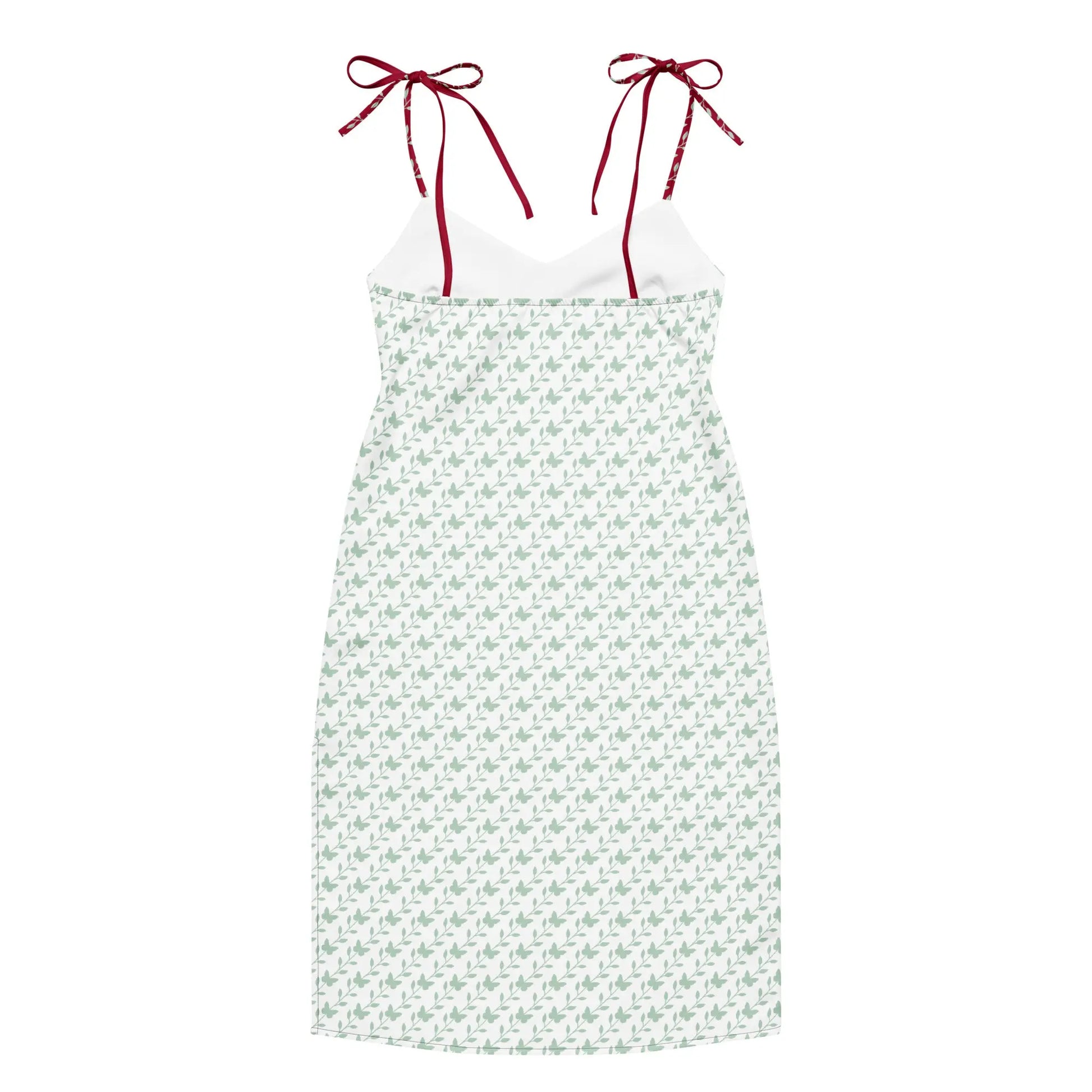 Comprar Vestido midi con tirantes ajustables Blanco y verde La Flamenca de Borgoña Bandera España